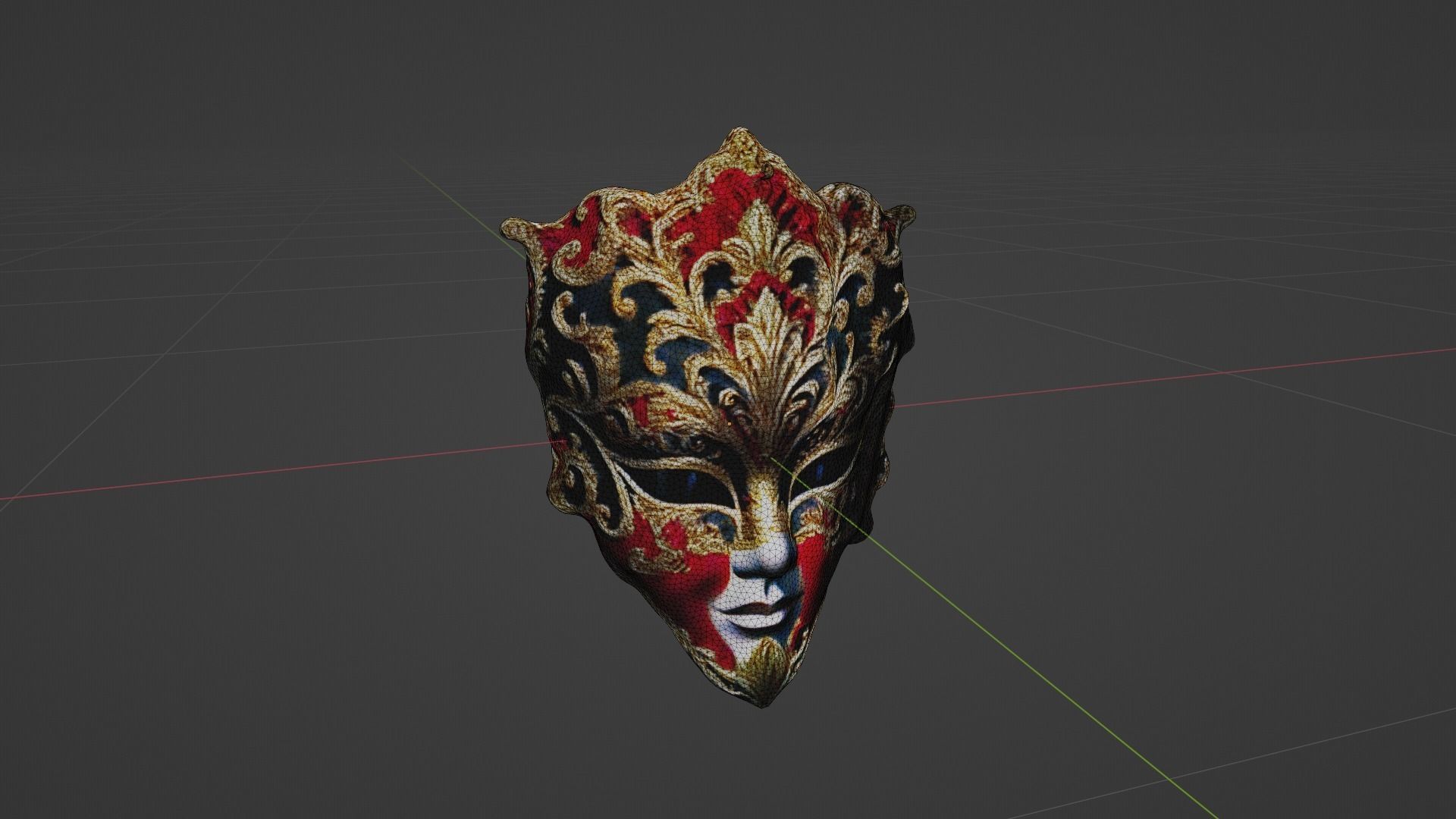 Face Mask Low-poly 3D model_8