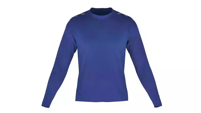 Men Football Long Sleeve Shirt Low-poly 3D model