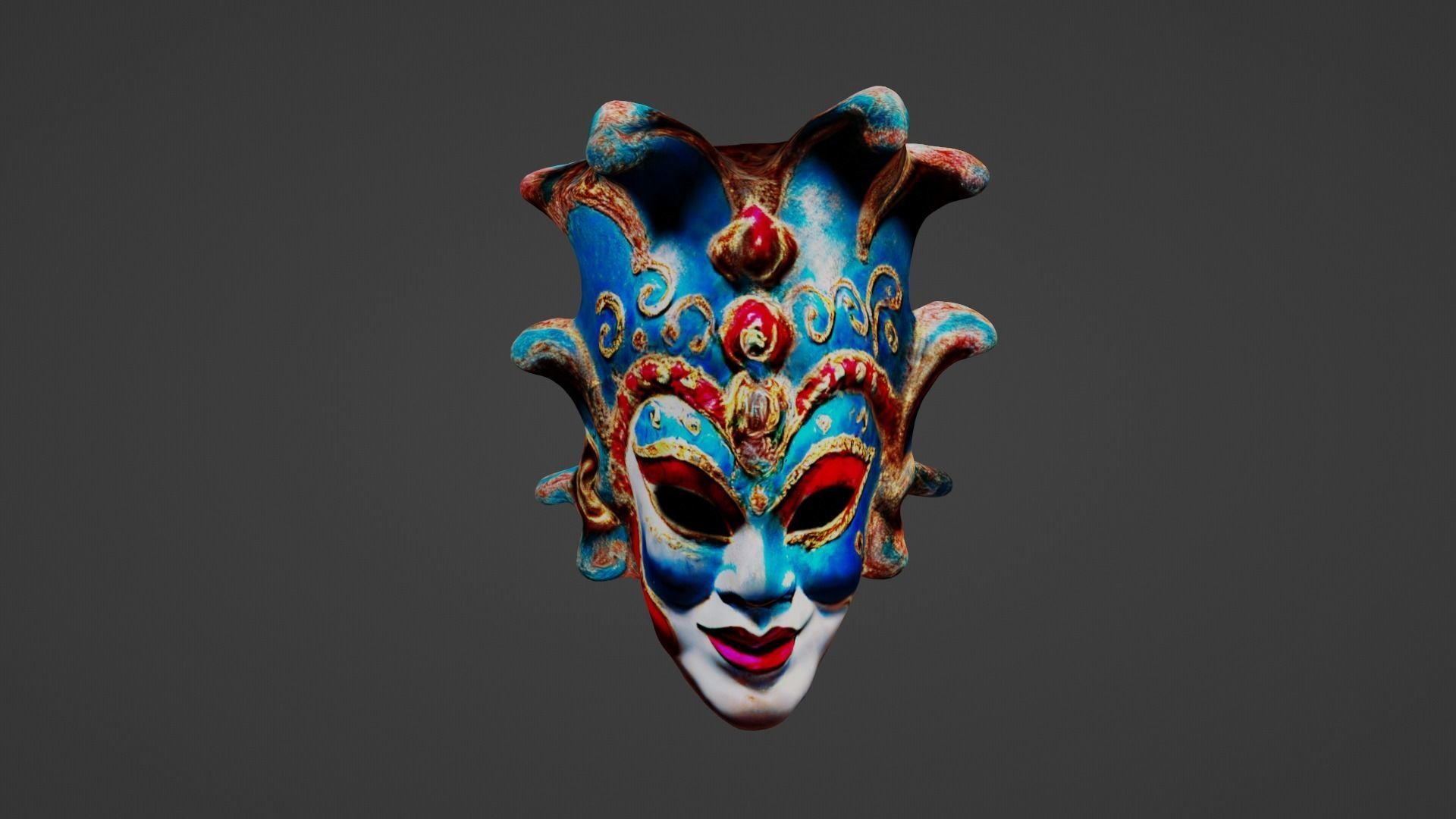 Face Mask Low-poly 3D model_1