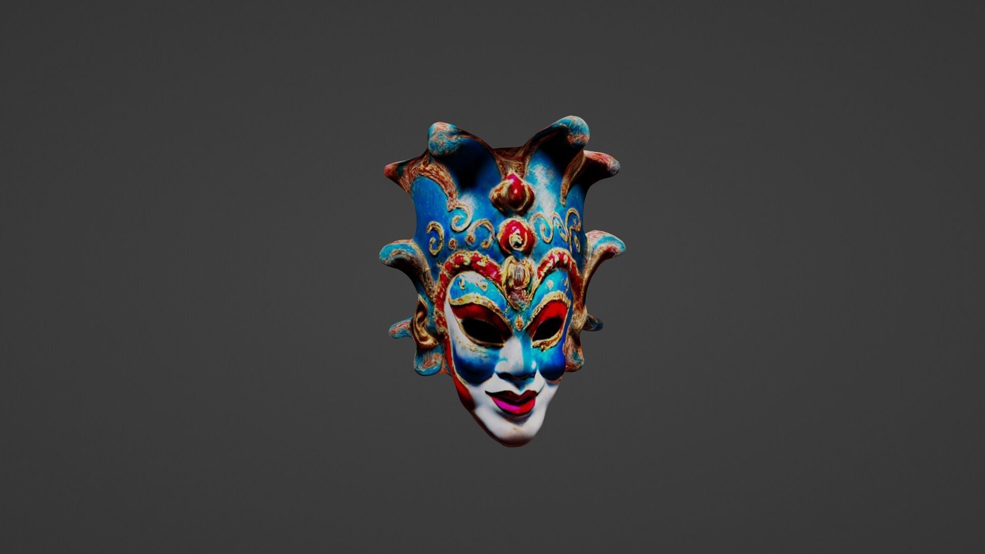 Face Mask Low-poly 3D model_5