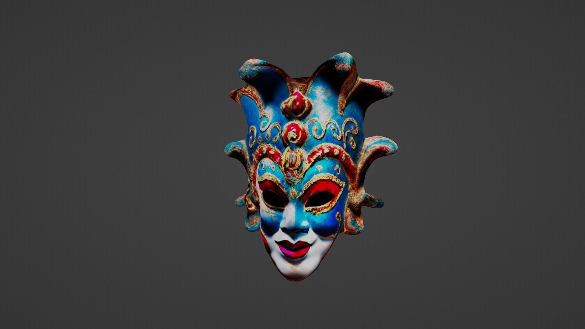 Face Mask Low-poly 3D model_4
