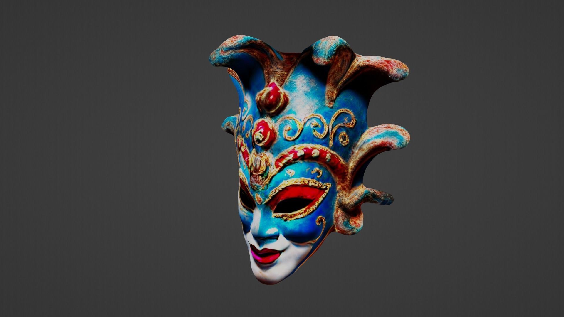 Face Mask Low-poly 3D model_2