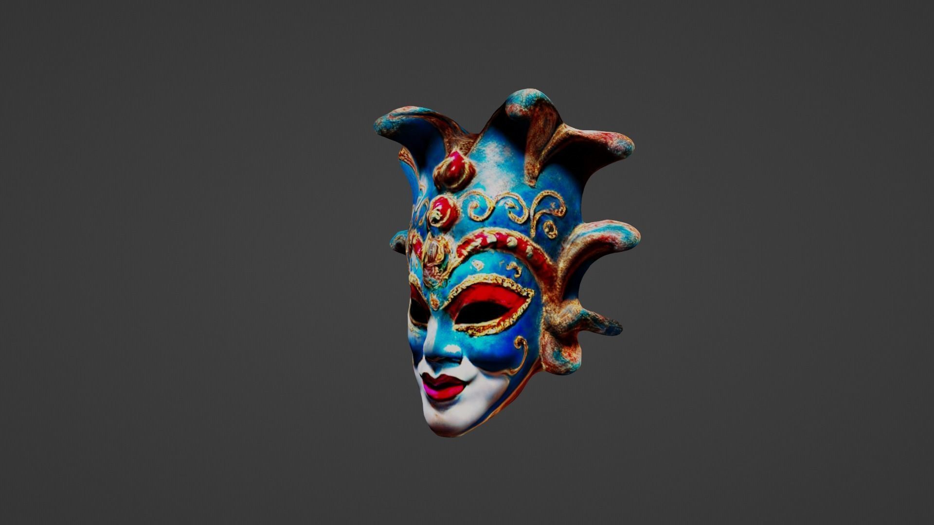 Face Mask Low-poly 3D model_6