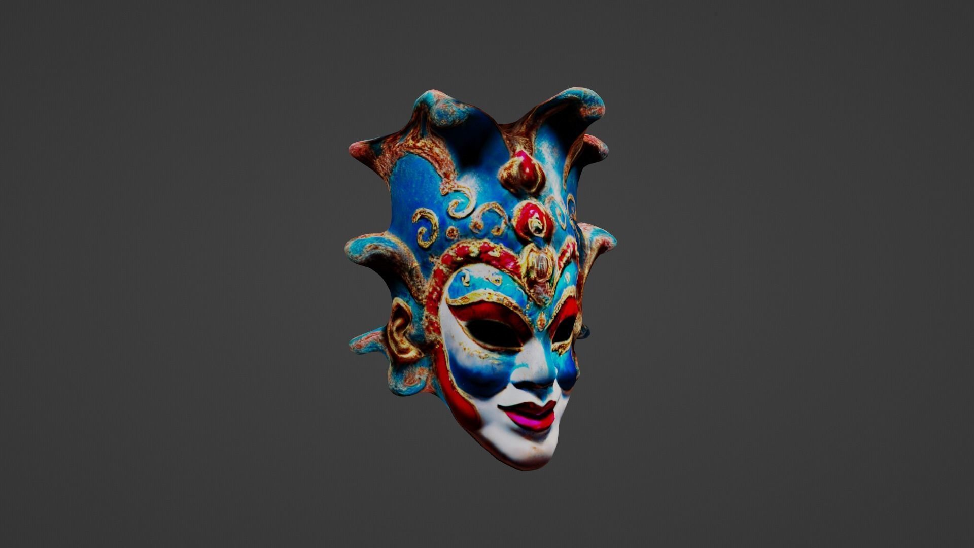 Face Mask Low-poly 3D model_3