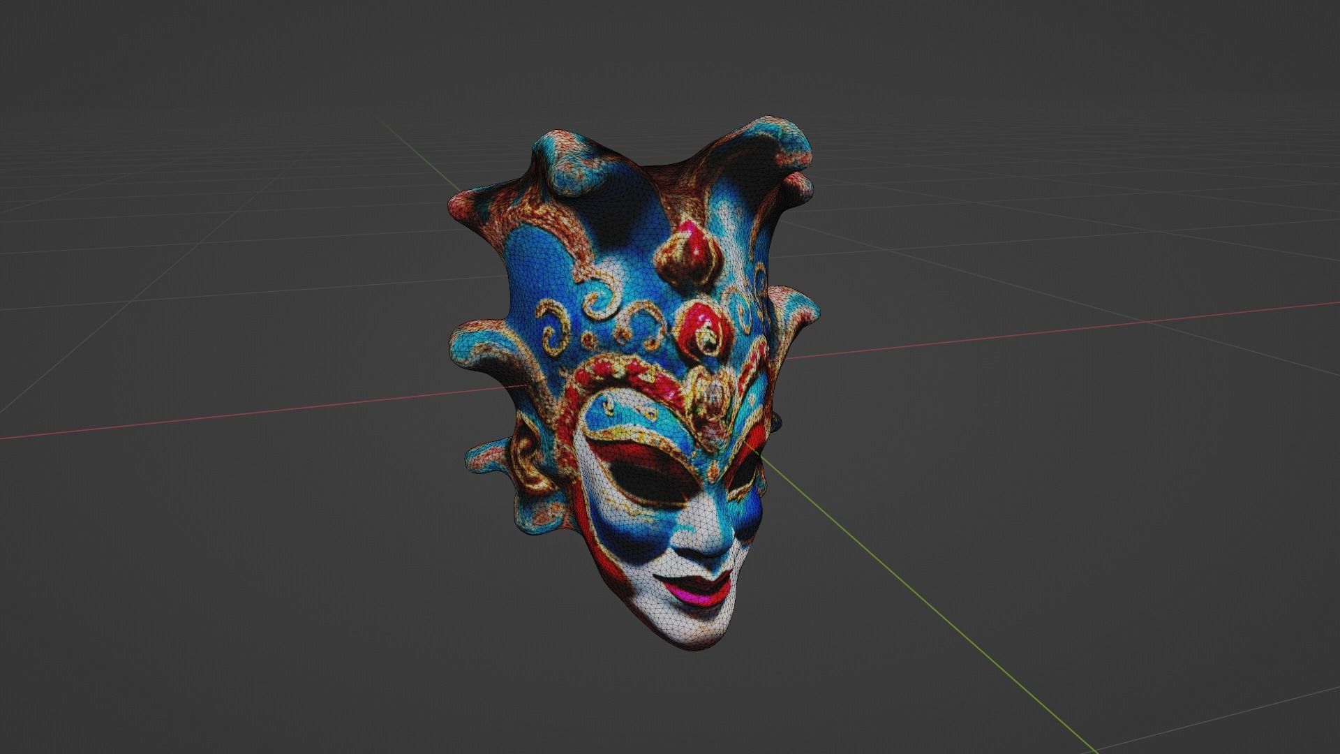 Face Mask Low-poly 3D model_8