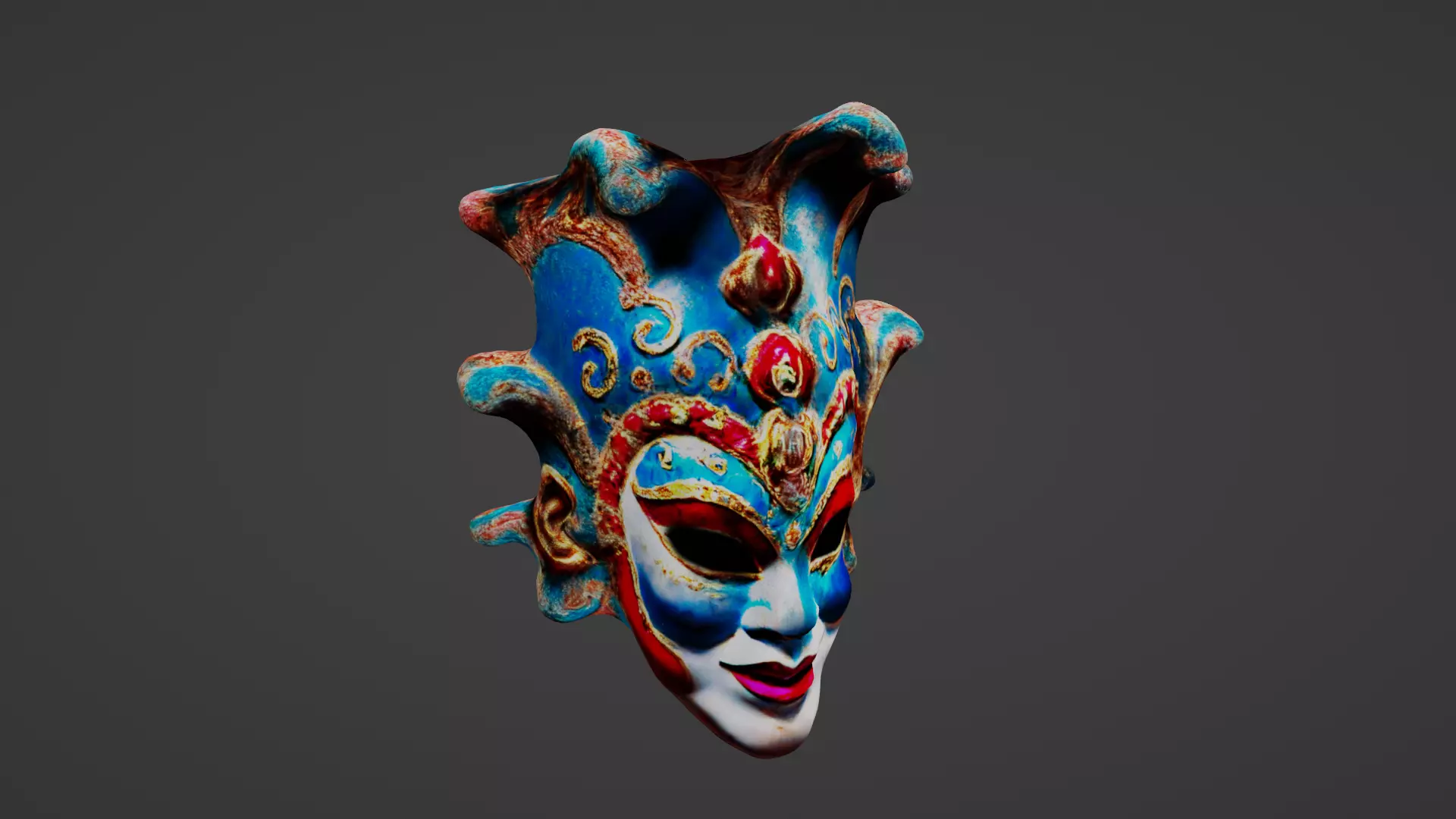 Face Mask Low-poly 3D model_0