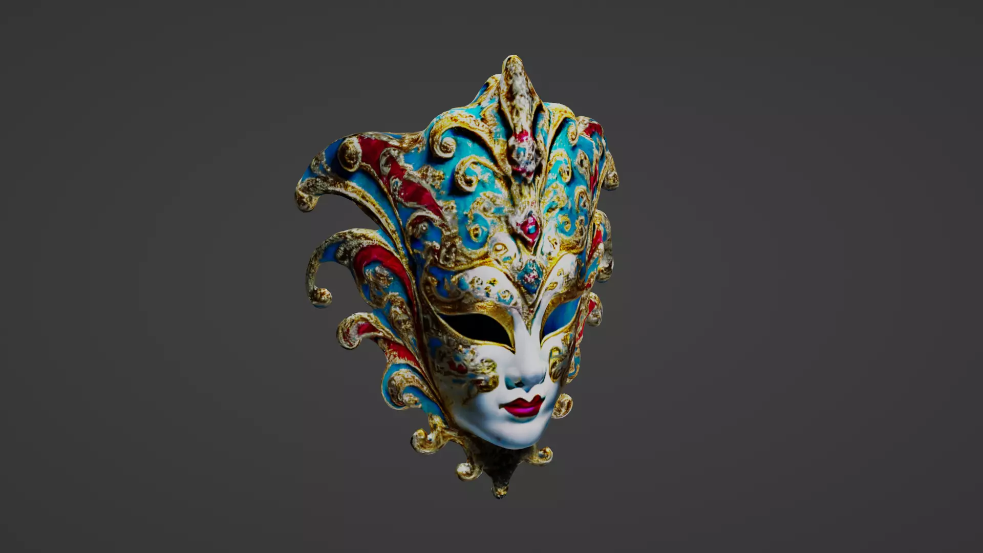 Face Mask Low-poly 3D model_0