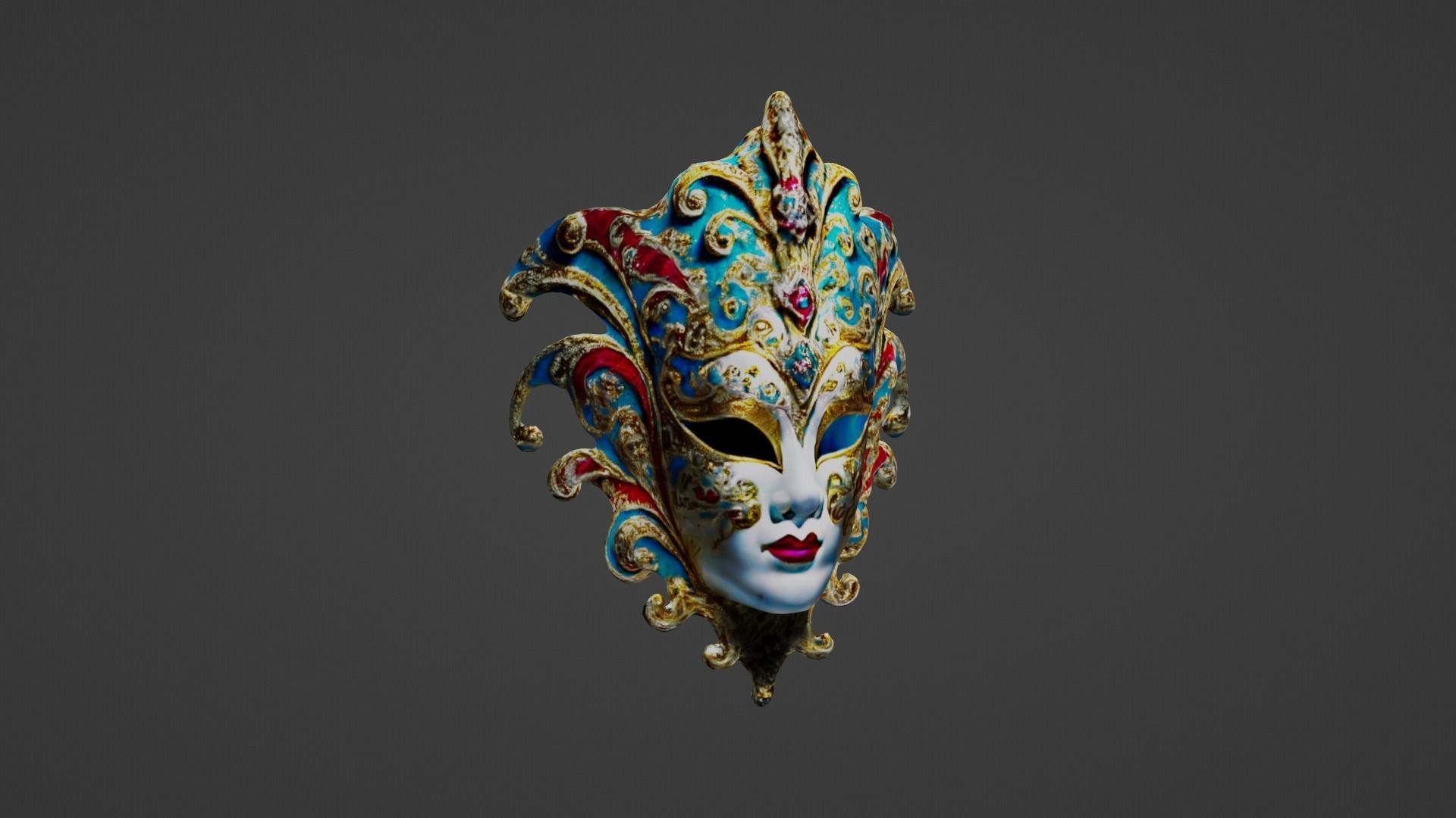 Face Mask Low-poly 3D model_3