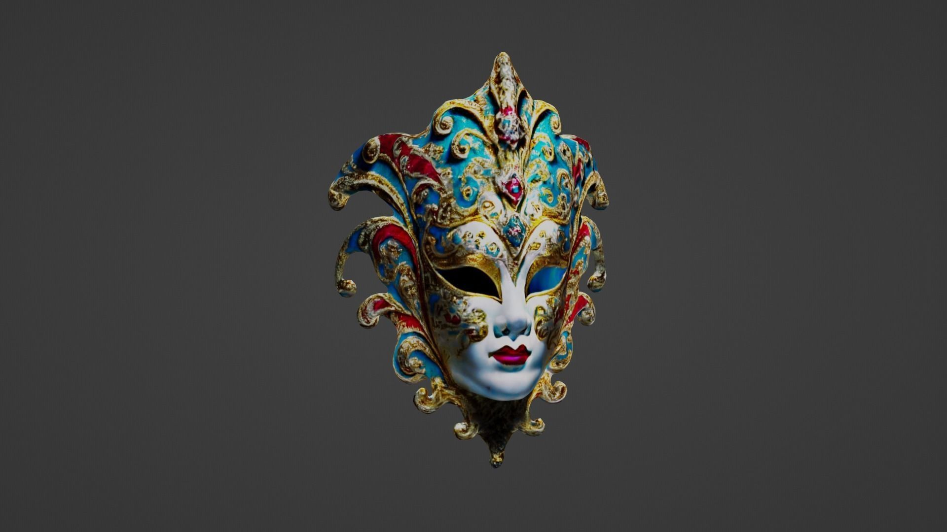 Face Mask Low-poly 3D model_7