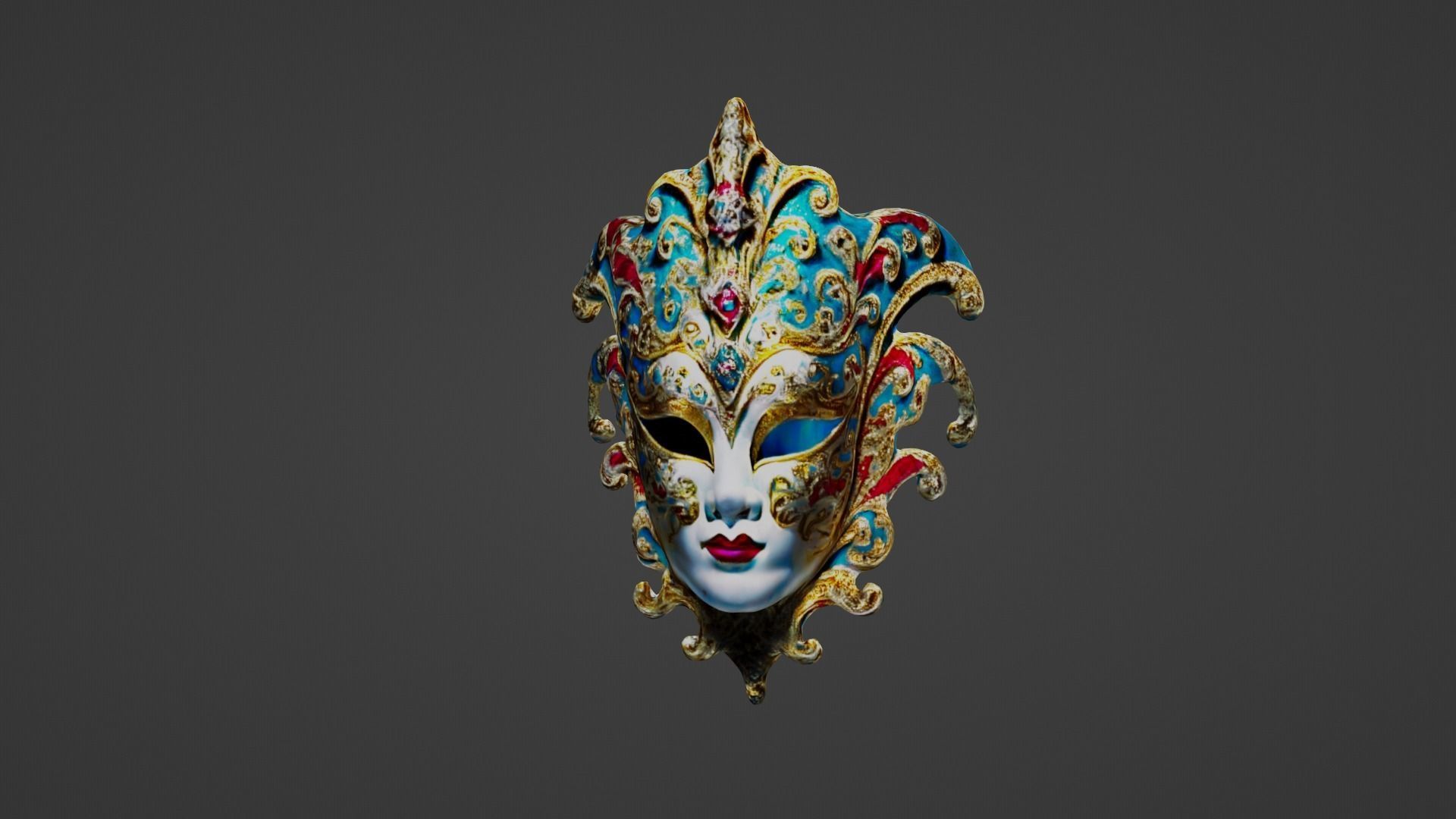 Face Mask Low-poly 3D model_4