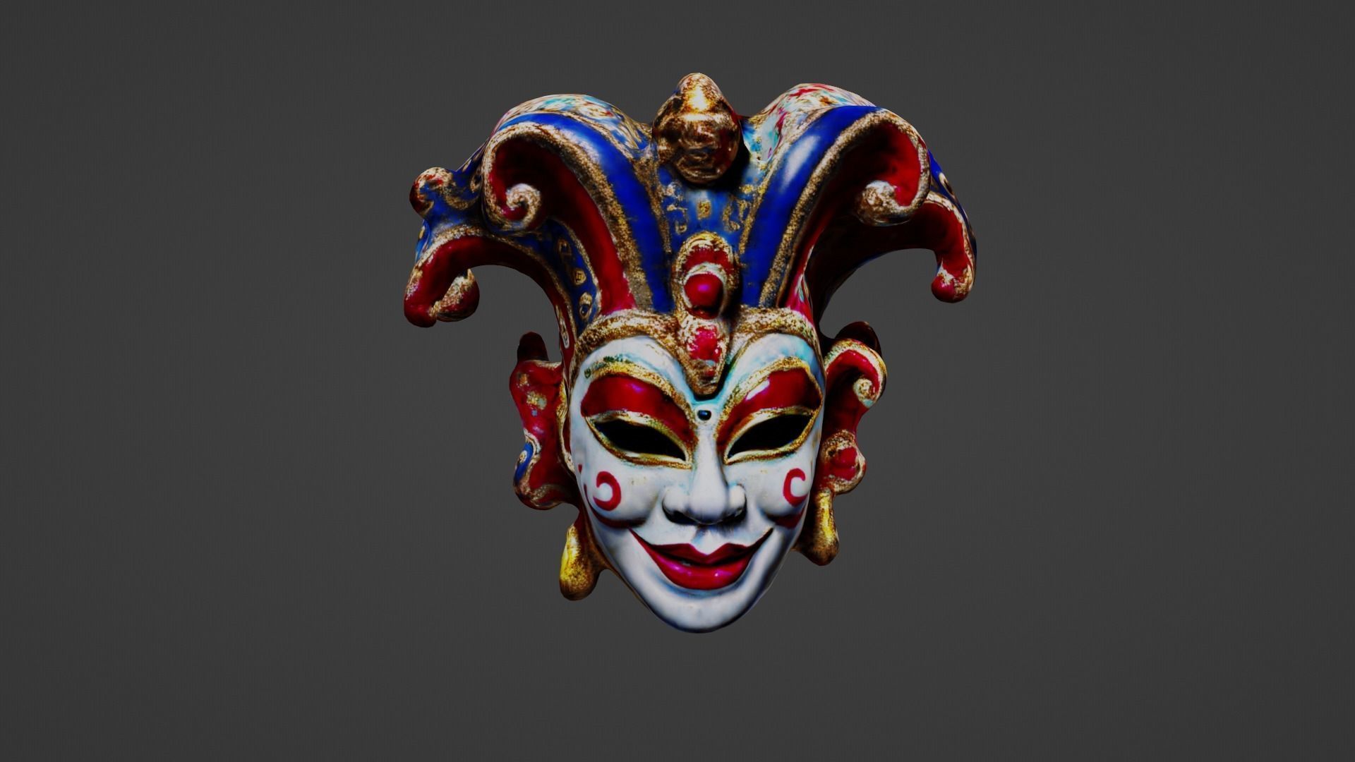 Face Mask Low-poly 3D model_1