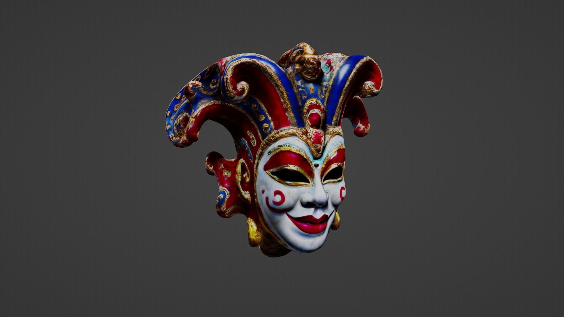 Face Mask Low-poly 3D model_3