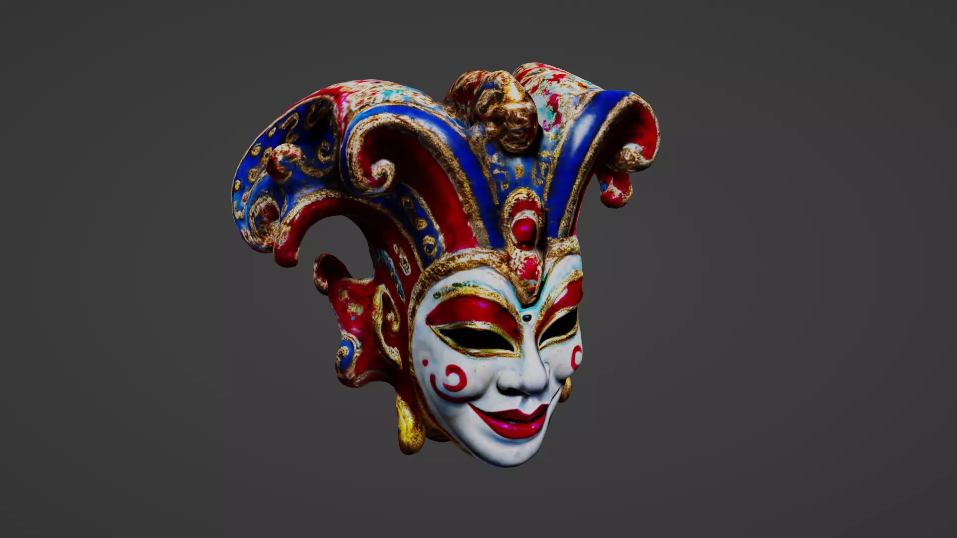 Face Mask Low-poly 3D model_0