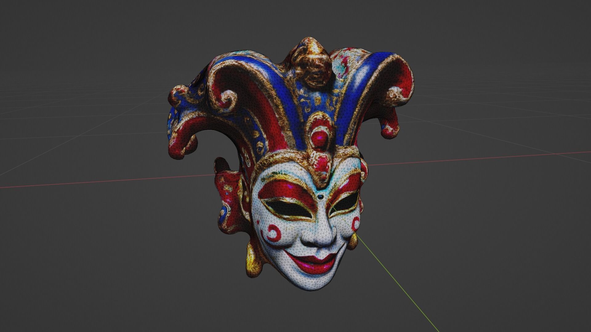 Face Mask Low-poly 3D model_8