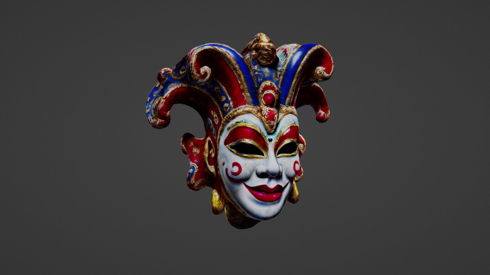 Face Mask Low-poly 3D model_7