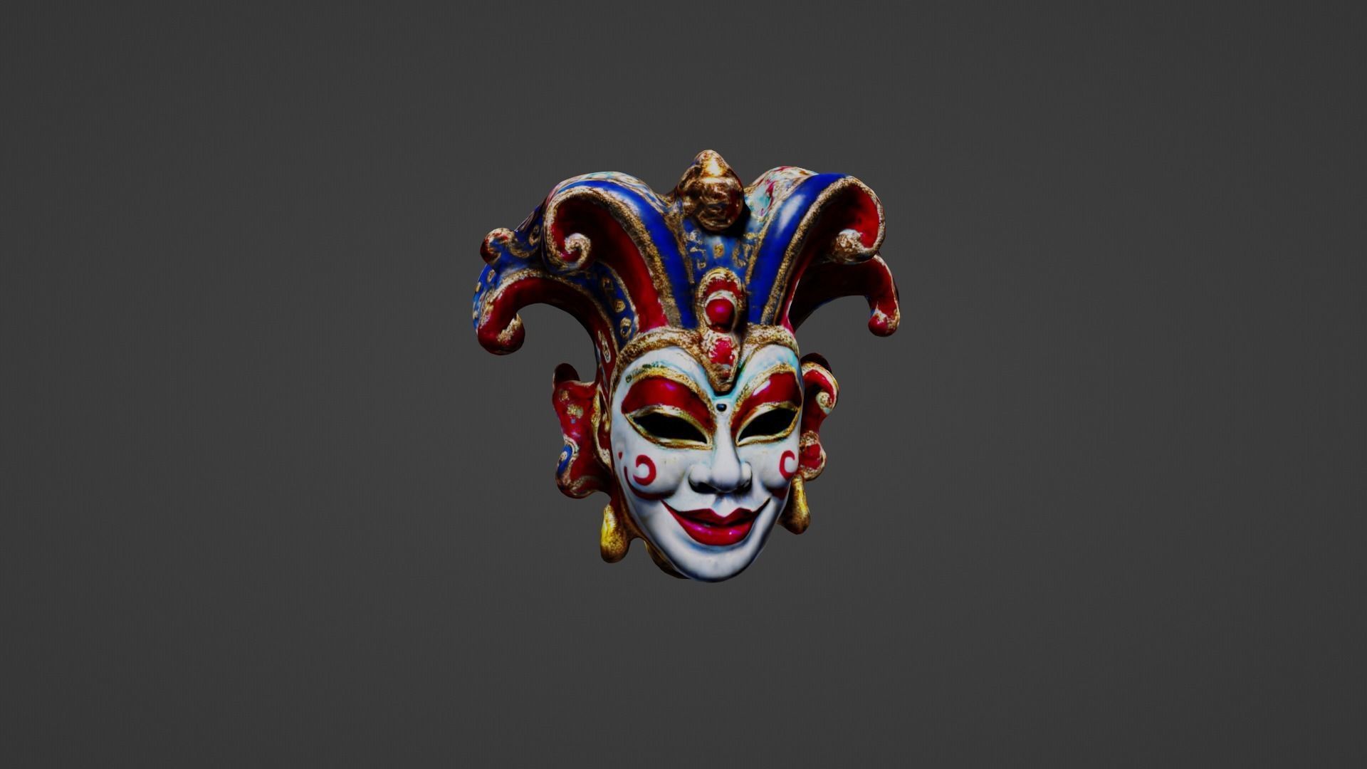 Face Mask Low-poly 3D model_5