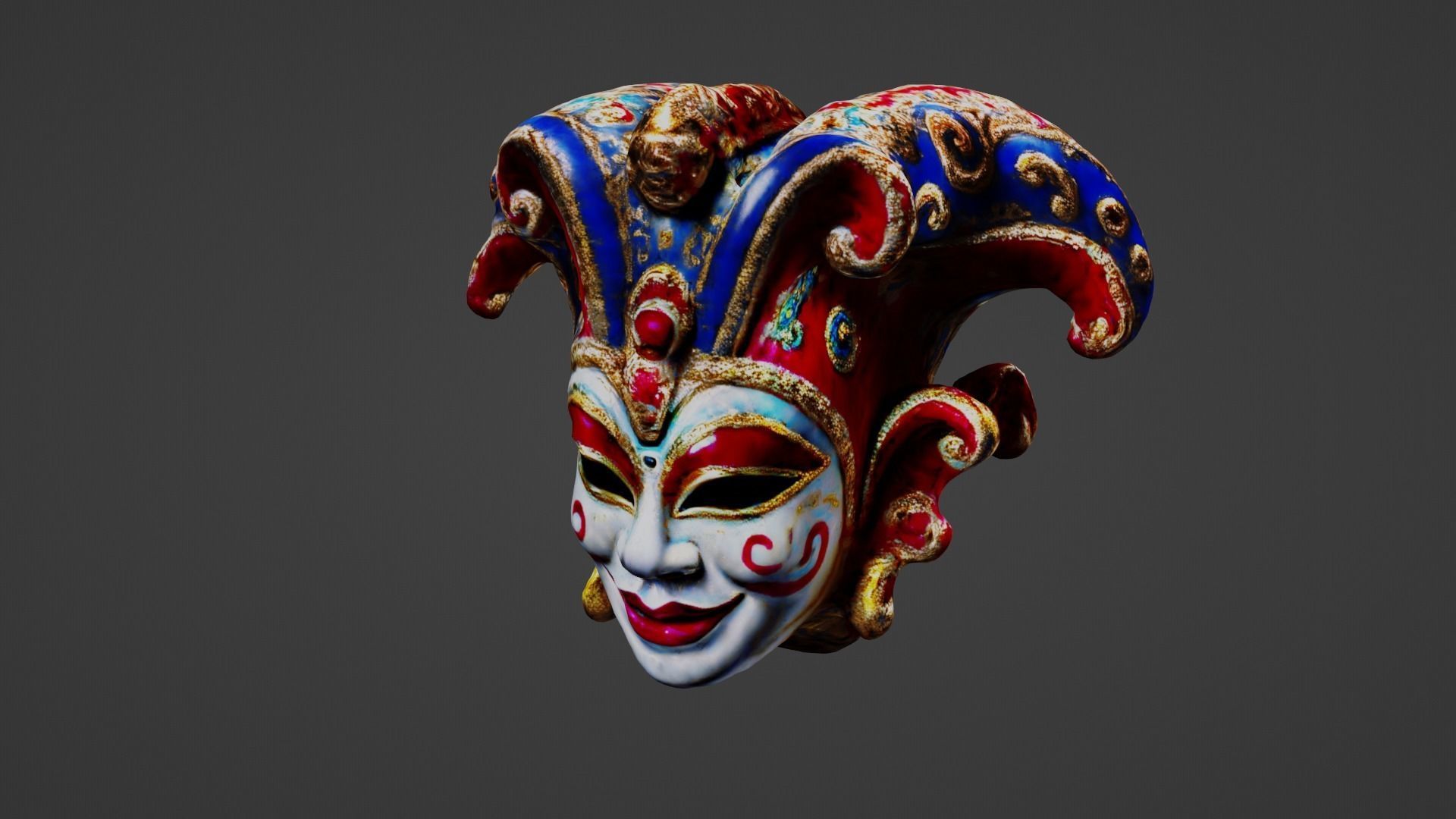 Face Mask Low-poly 3D model_2