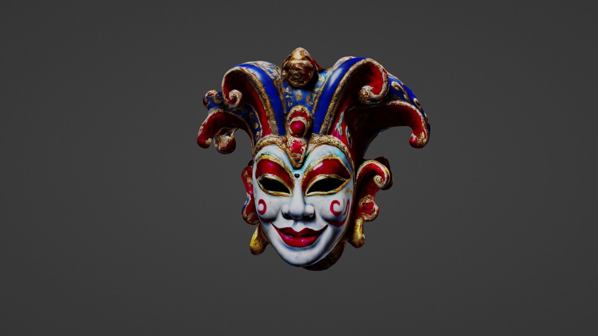 Face Mask Low-poly 3D model_4