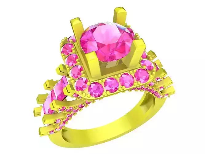 A7167 Halo Diamond Engagement Ring For Women