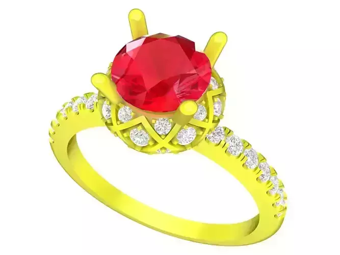 A7172 Korean Diamond Engagement Ring For Women