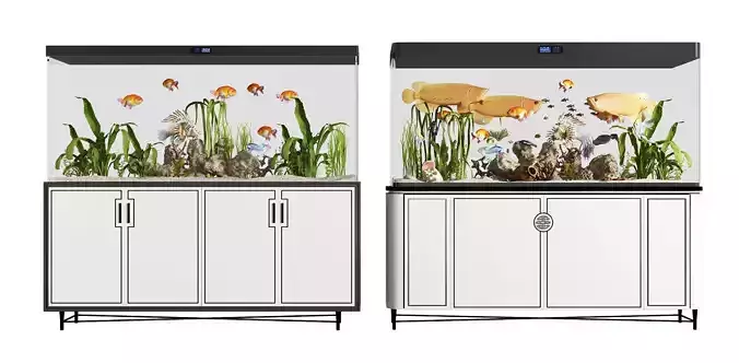 New style fish Chinese tank 3D model