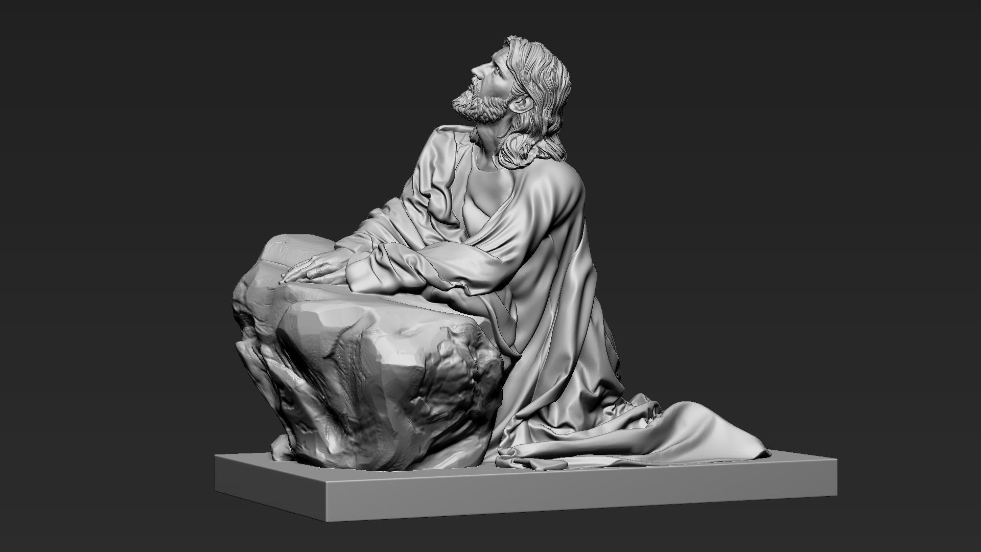 Jesus Sculpture 11 3D print model_8