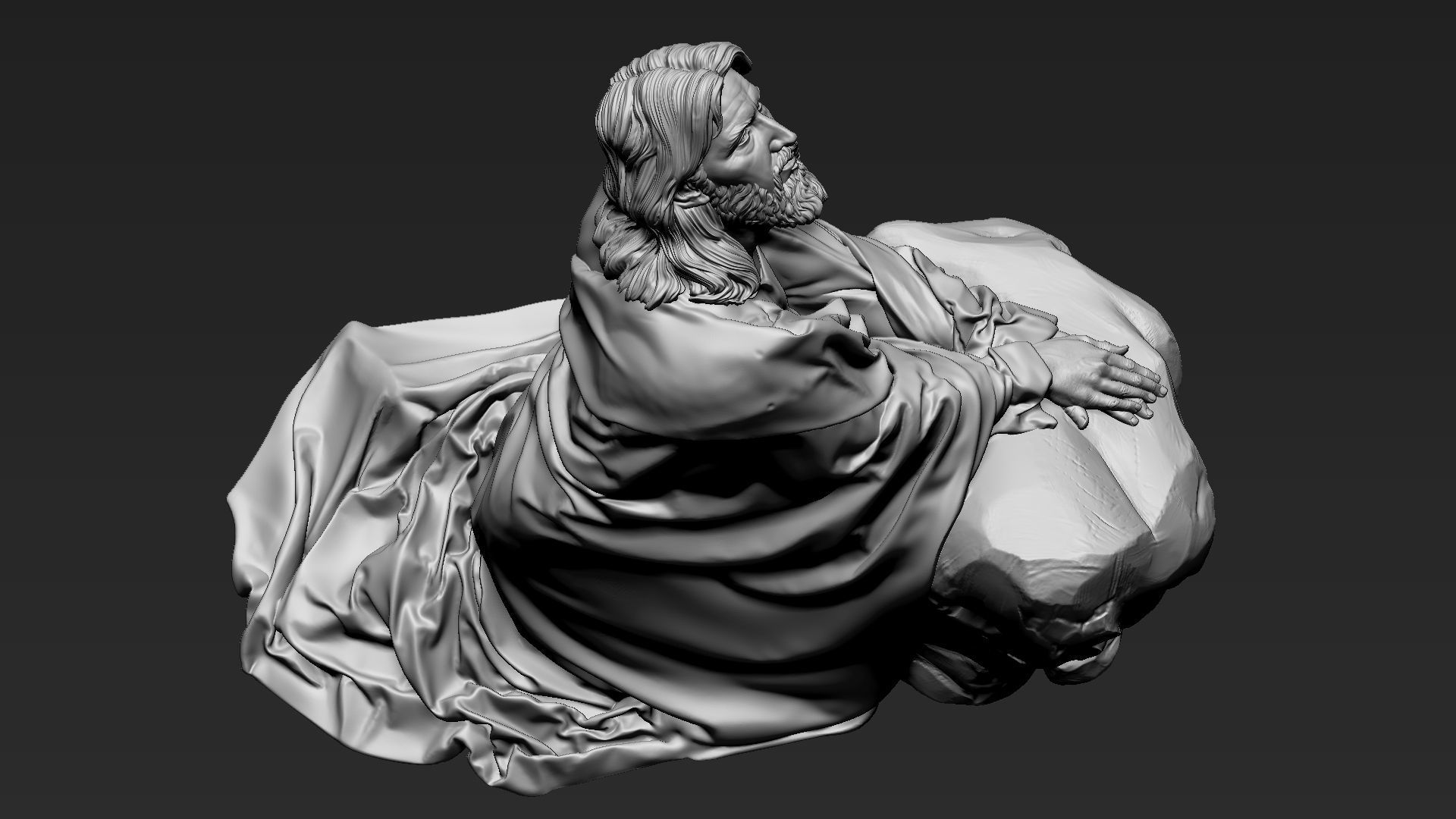 Jesus Sculpture 11 3D print model_14