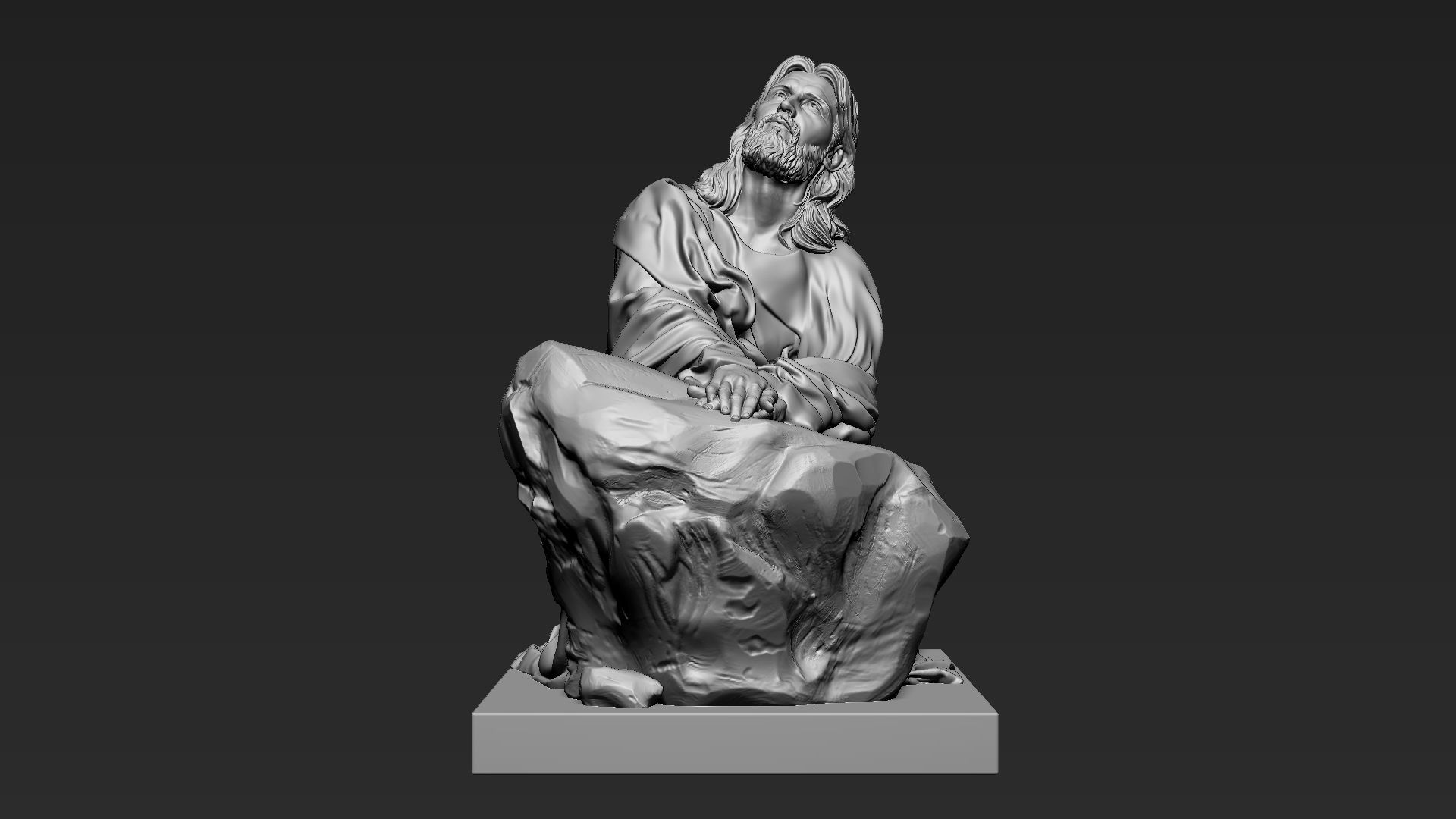 Jesus Sculpture 11 3D print model_19