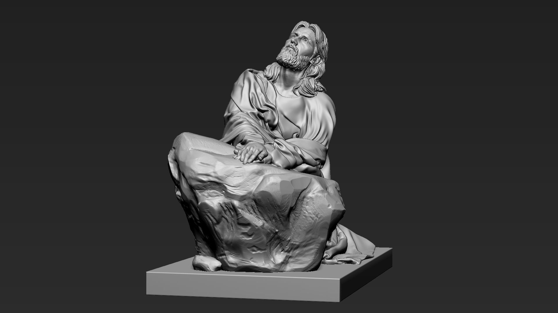 Jesus Sculpture 11 3D print model_9