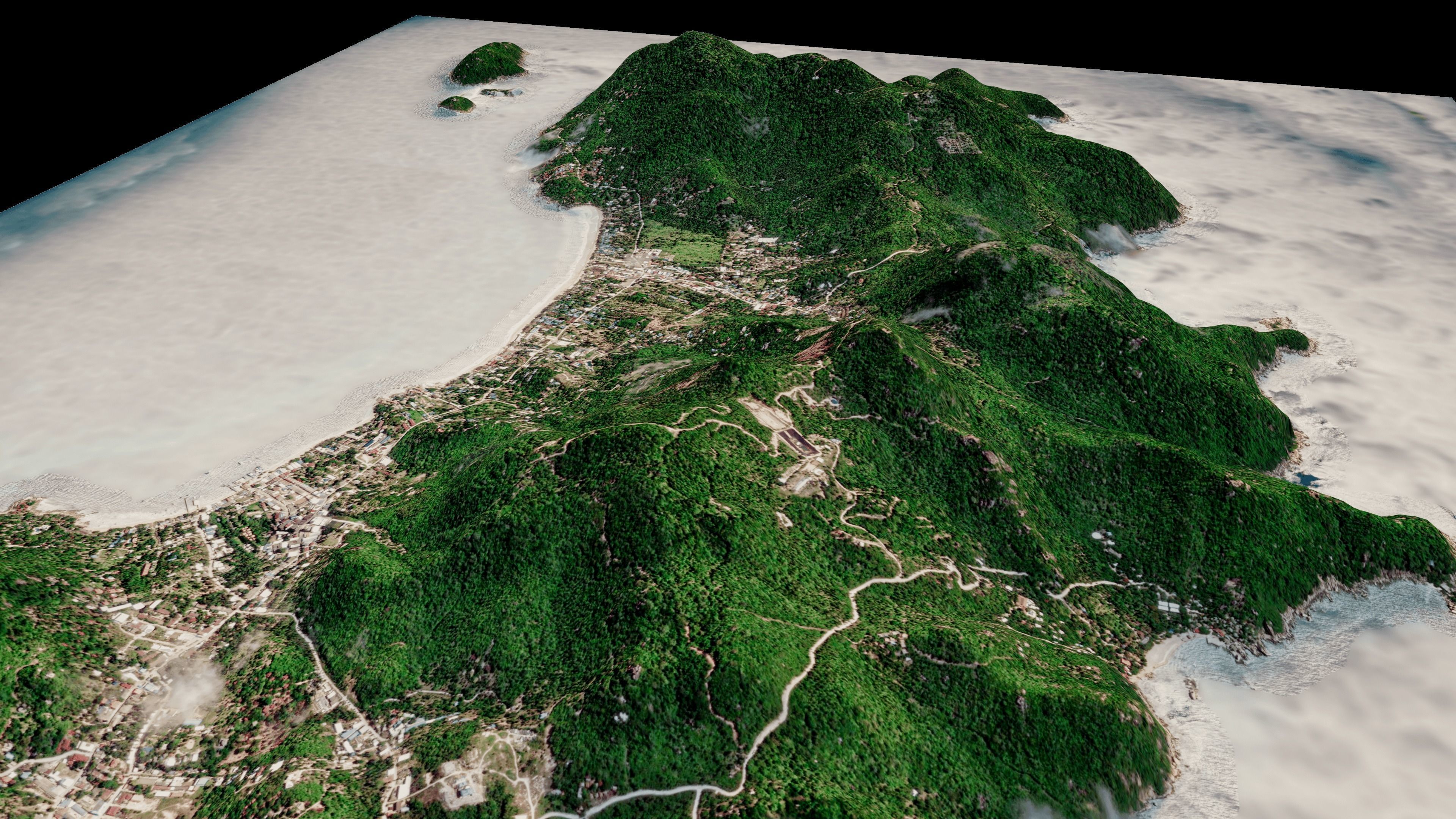 Ko Tao island 3d model terrain Low-poly 3D model_7