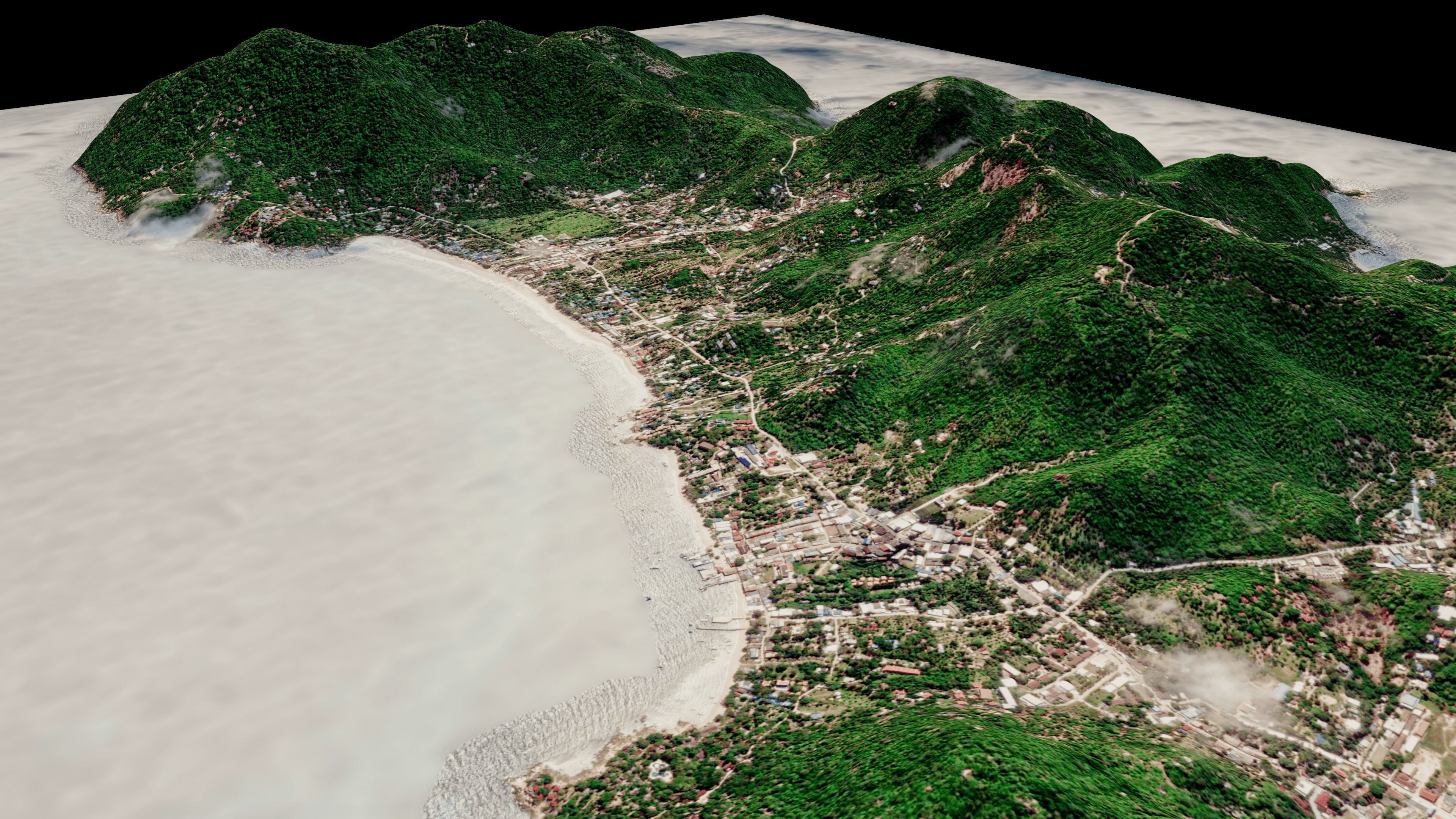 Ko Tao island 3d model terrain Low-poly 3D model_5