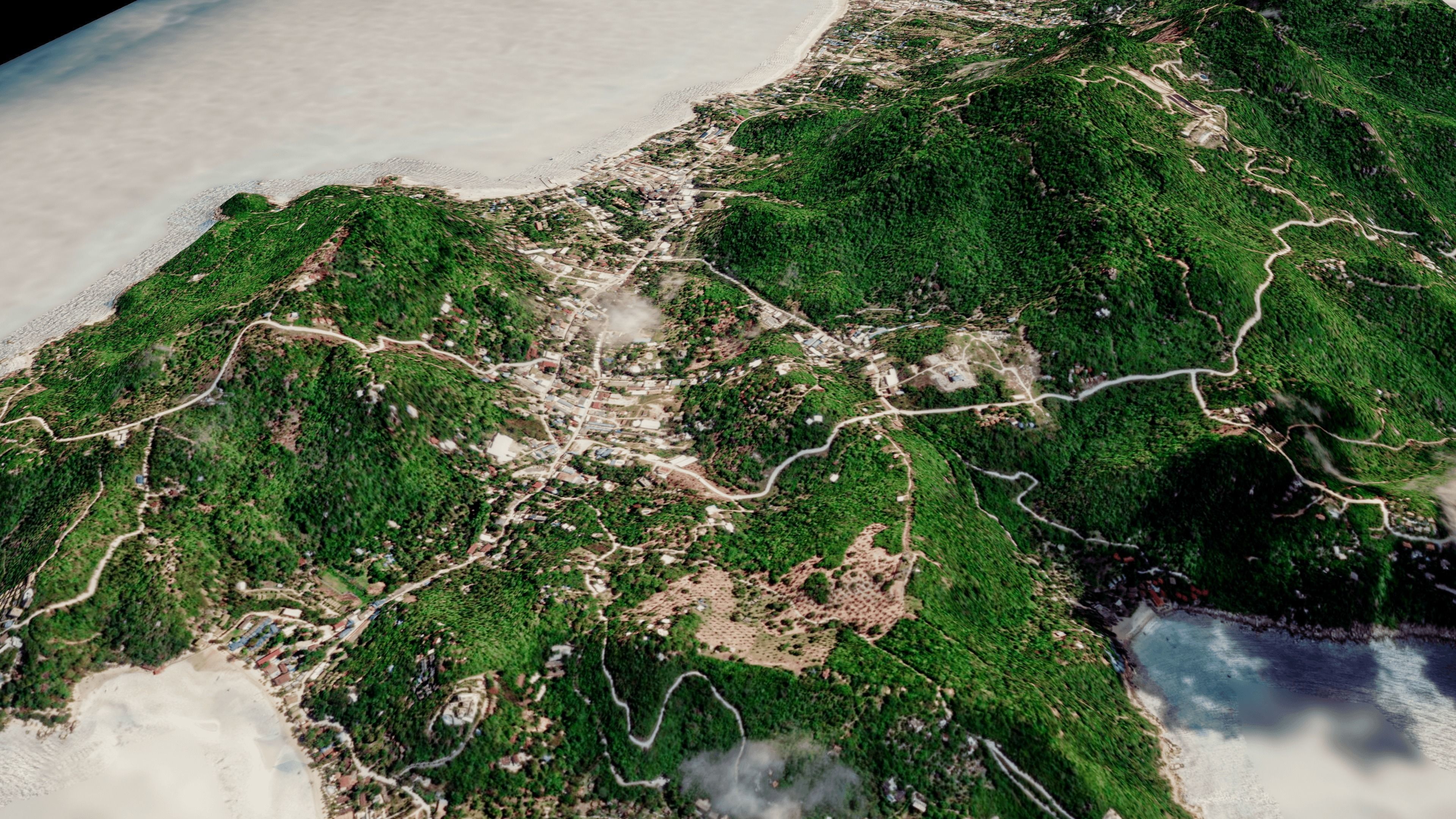 Ko Tao island 3d model terrain Low-poly 3D model_2