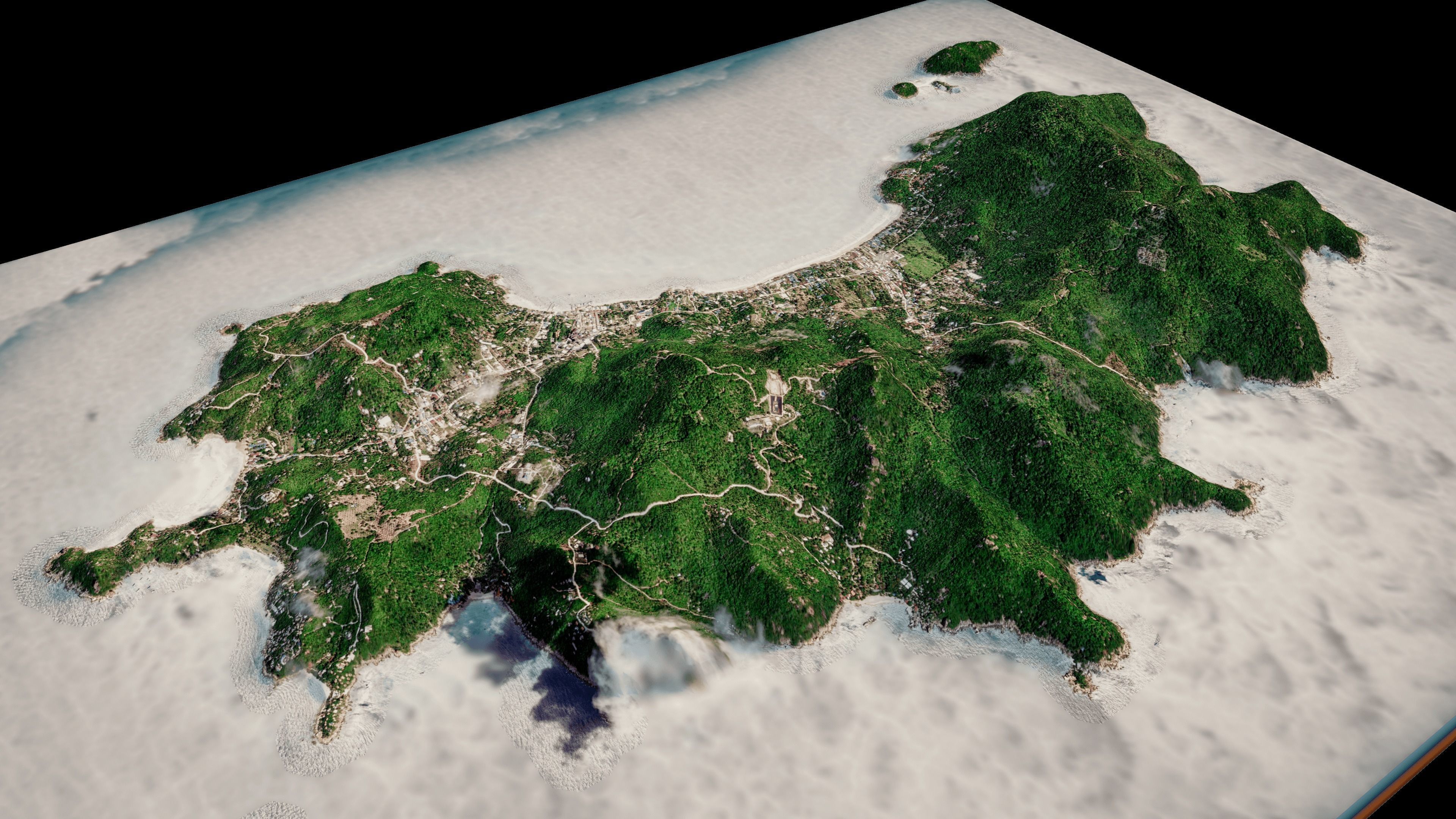 Ko Tao island 3d model terrain Low-poly 3D model_8