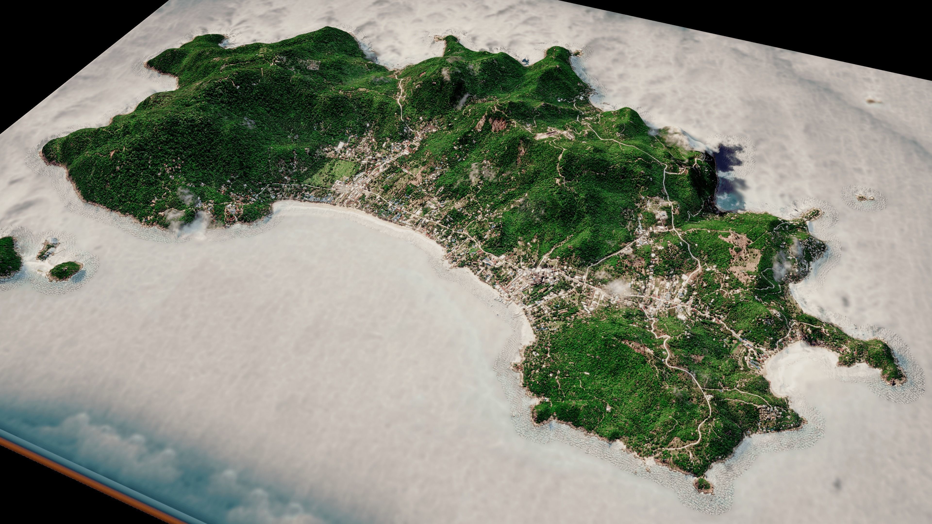 Ko Tao island 3d model terrain Low-poly 3D model_9