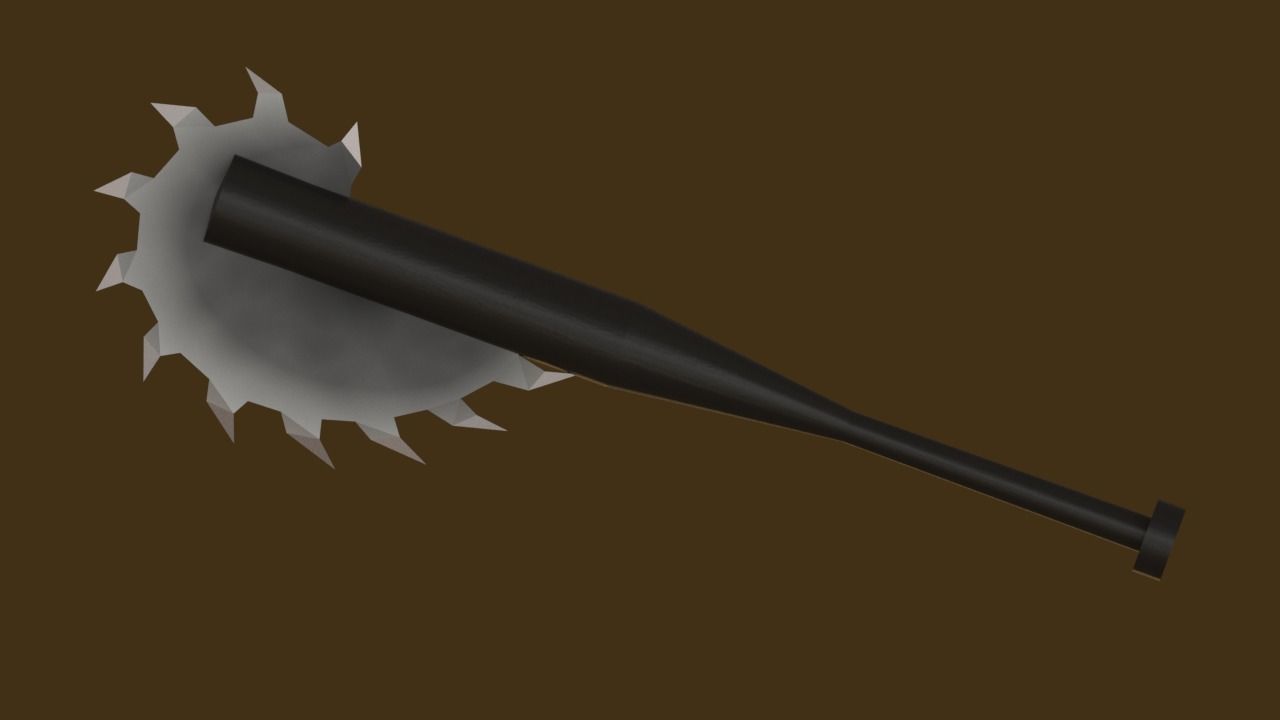 Saw-toothed bat low poly for game Low-poly 3D model_2