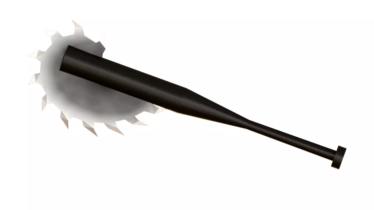 Saw-toothed bat low poly for game Low-poly 3D model_0