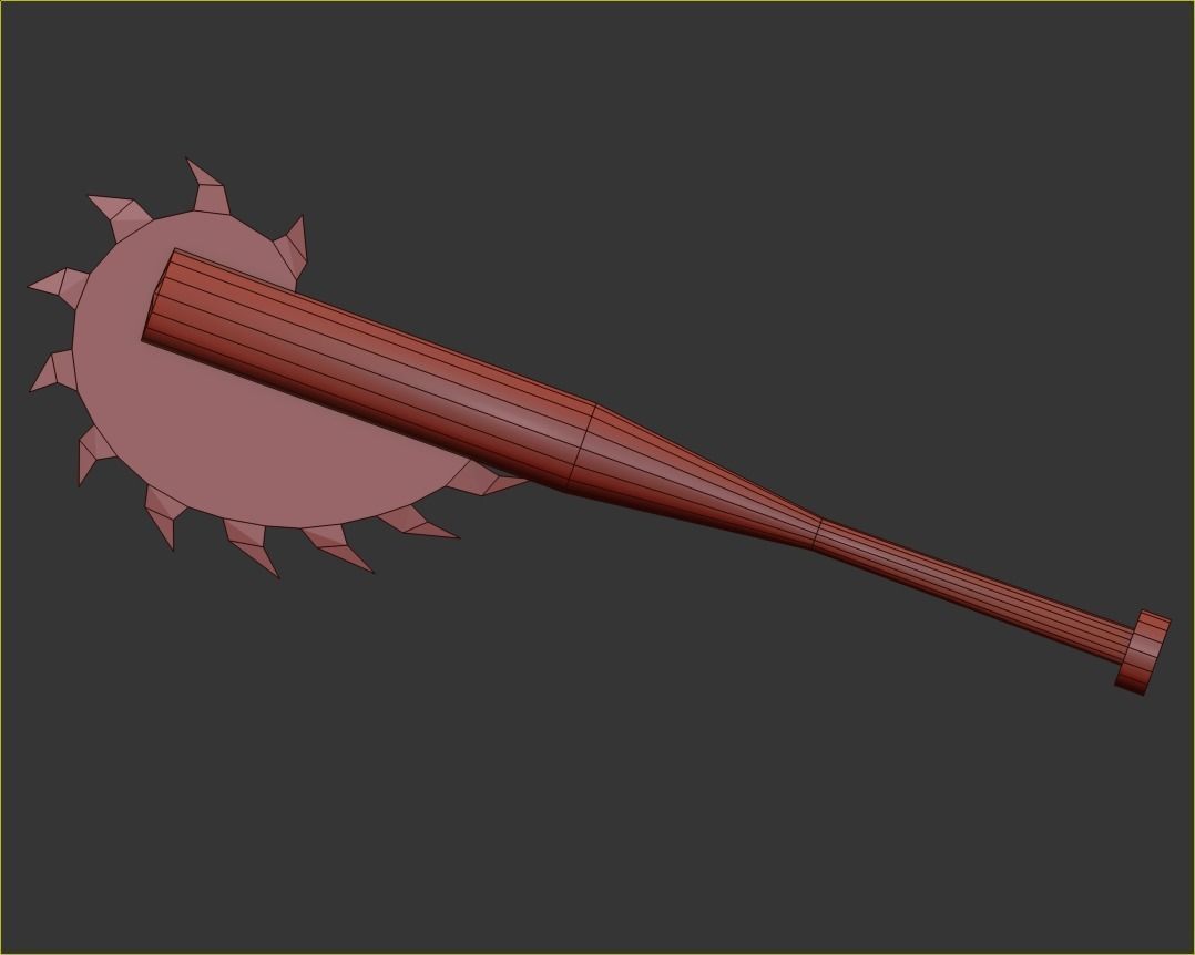Saw-toothed bat low poly for game Low-poly 3D model_4