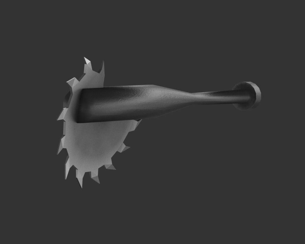 Saw-toothed bat low poly for game Low-poly 3D model_1