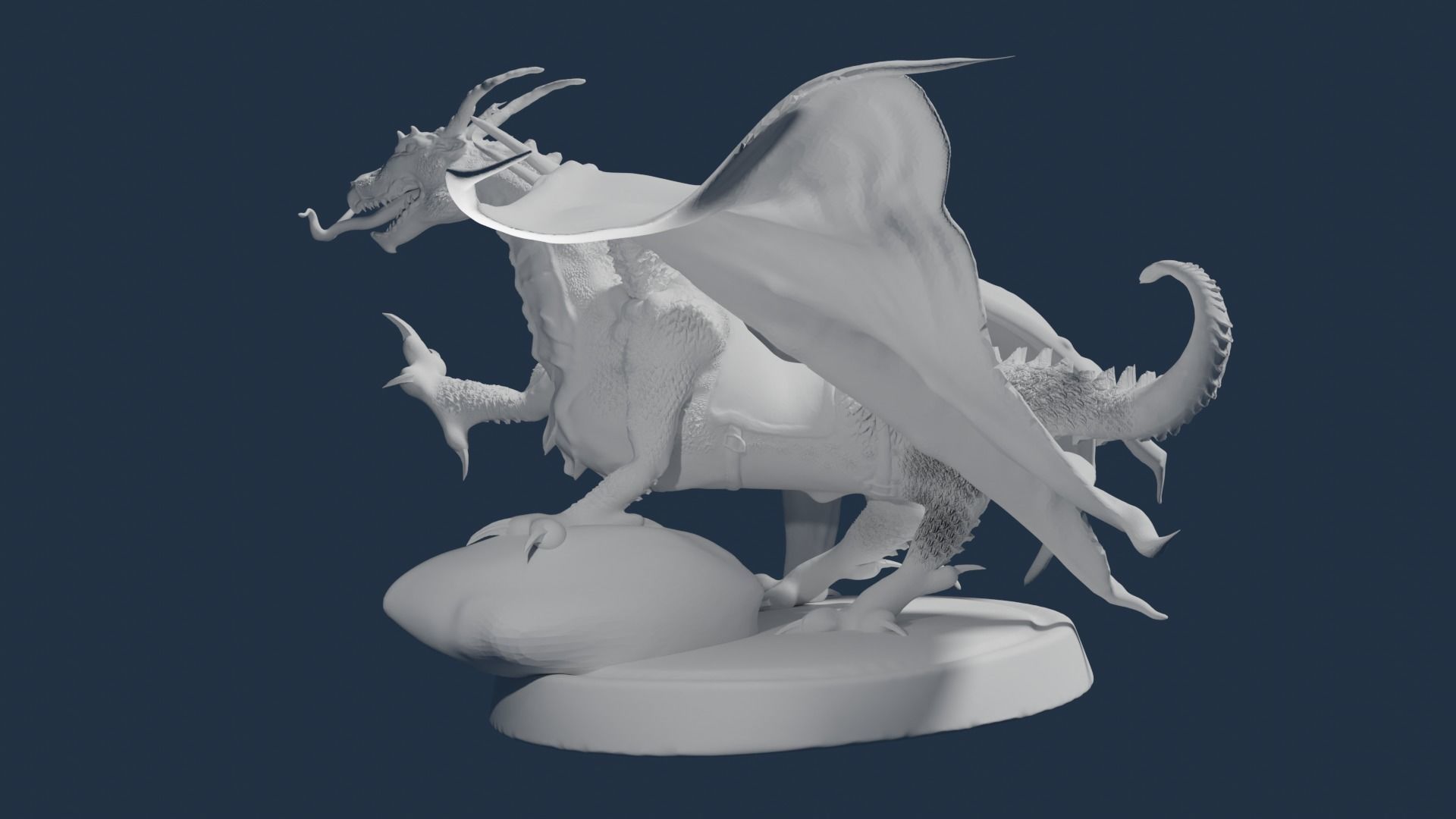 Draug The Royal Dragon Of Blaze 3D print model_2
