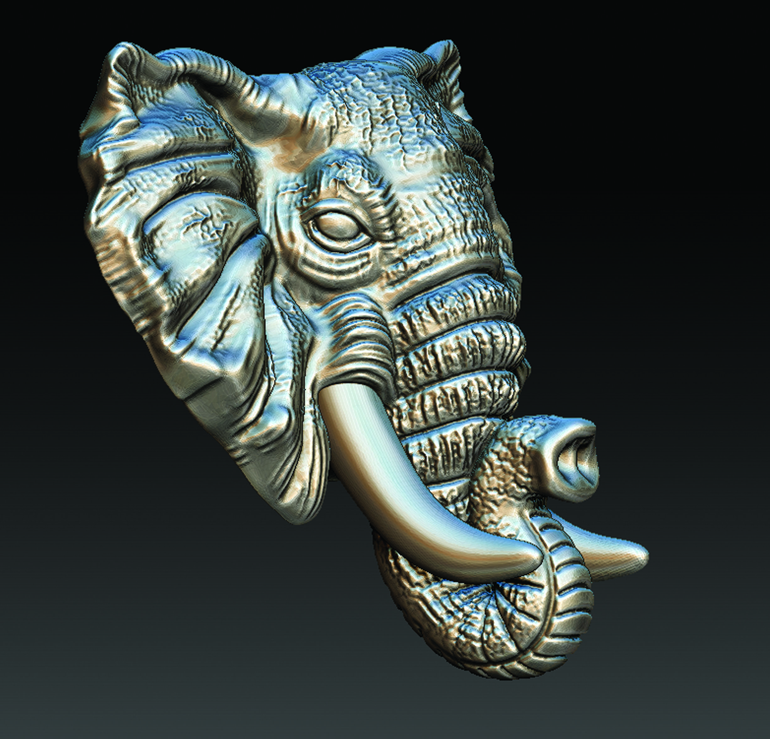 Elephant  3D print model_3