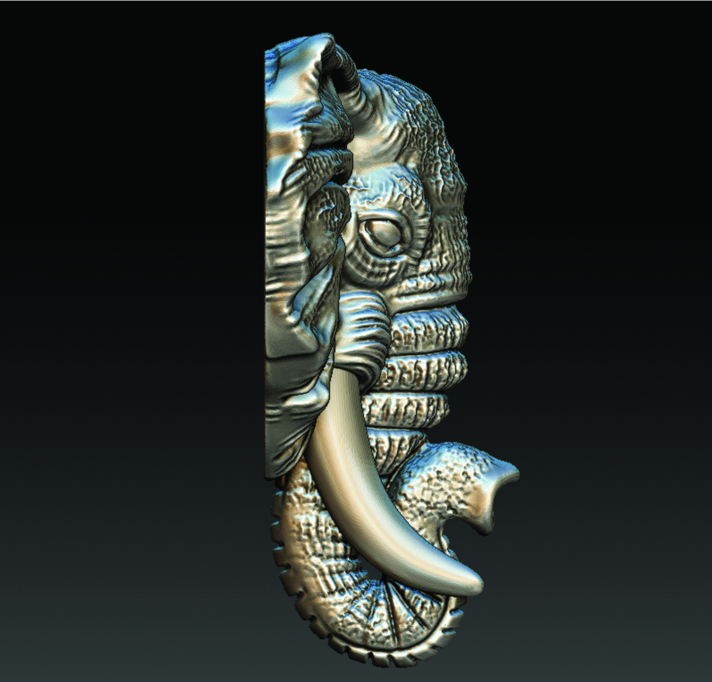 Elephant  3D print model_5