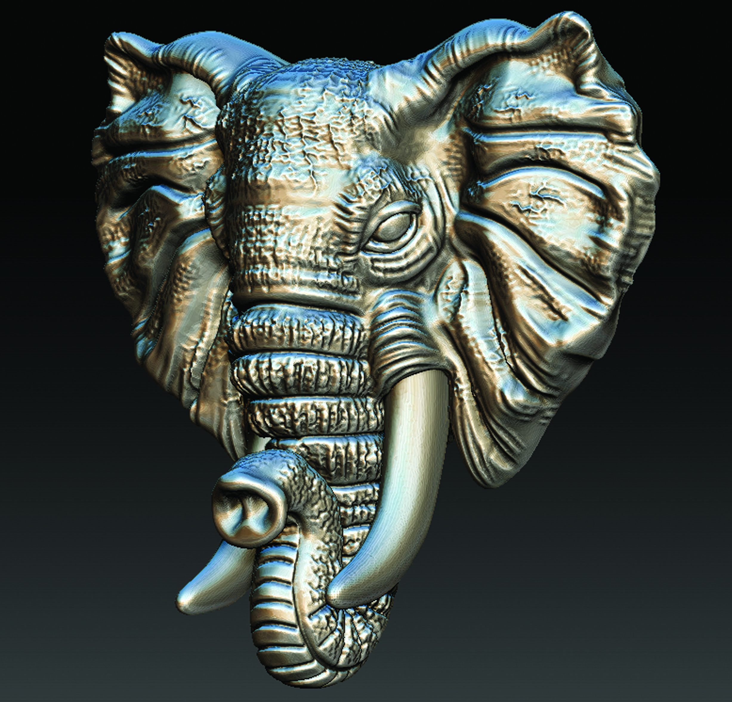 Elephant  3D print model_2