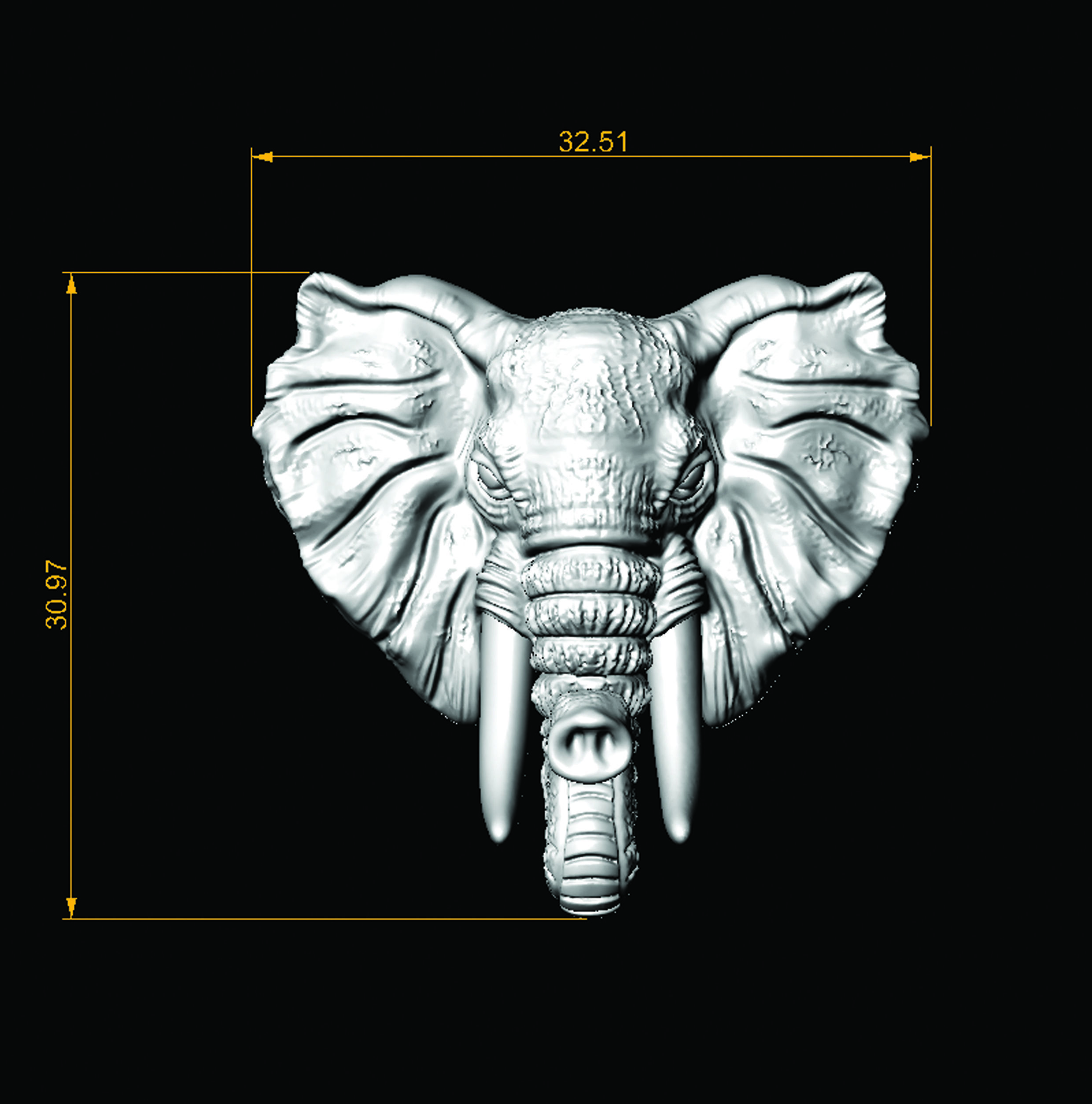 Elephant  3D print model_18