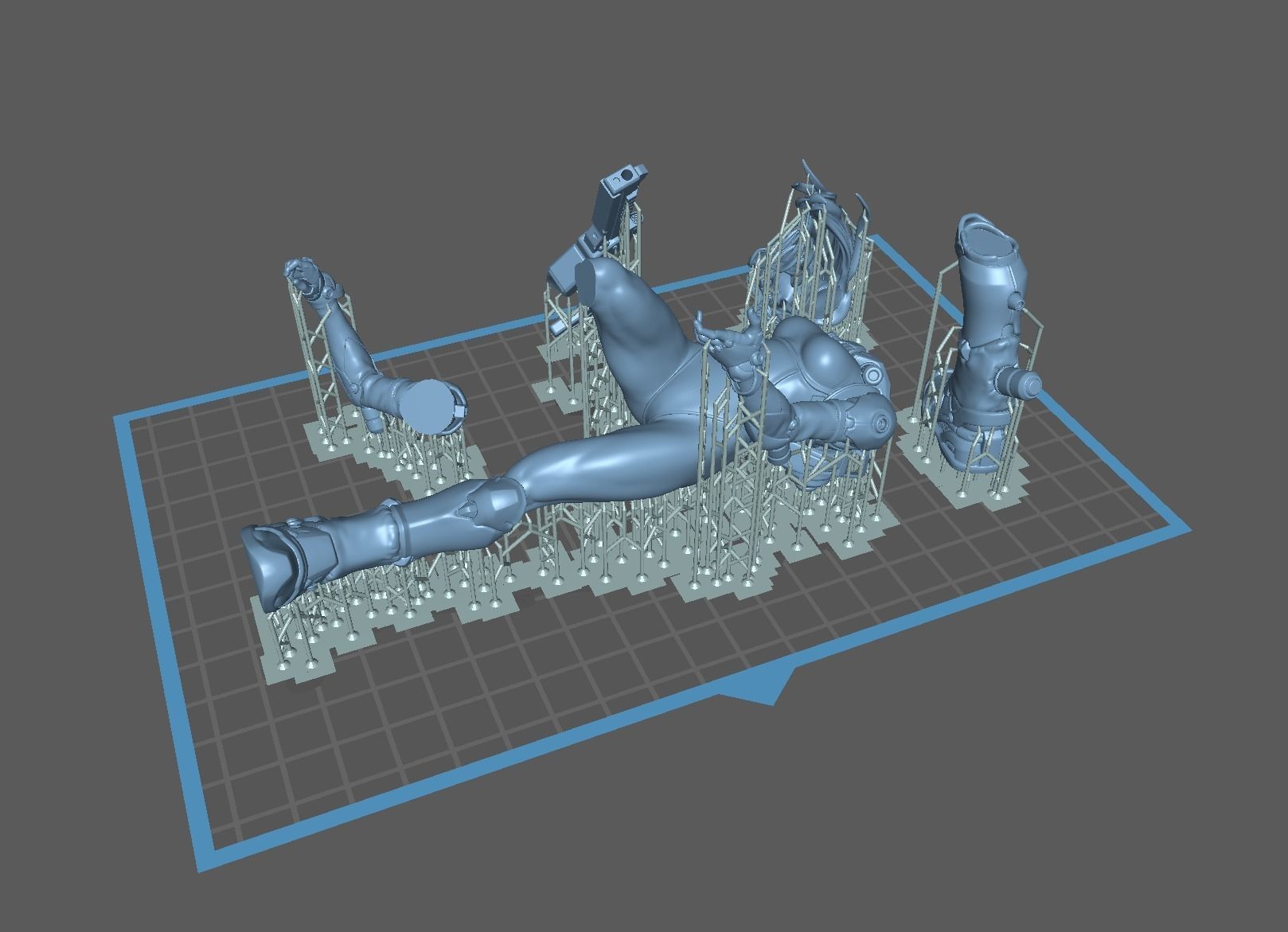 women warrior 3D print model_6