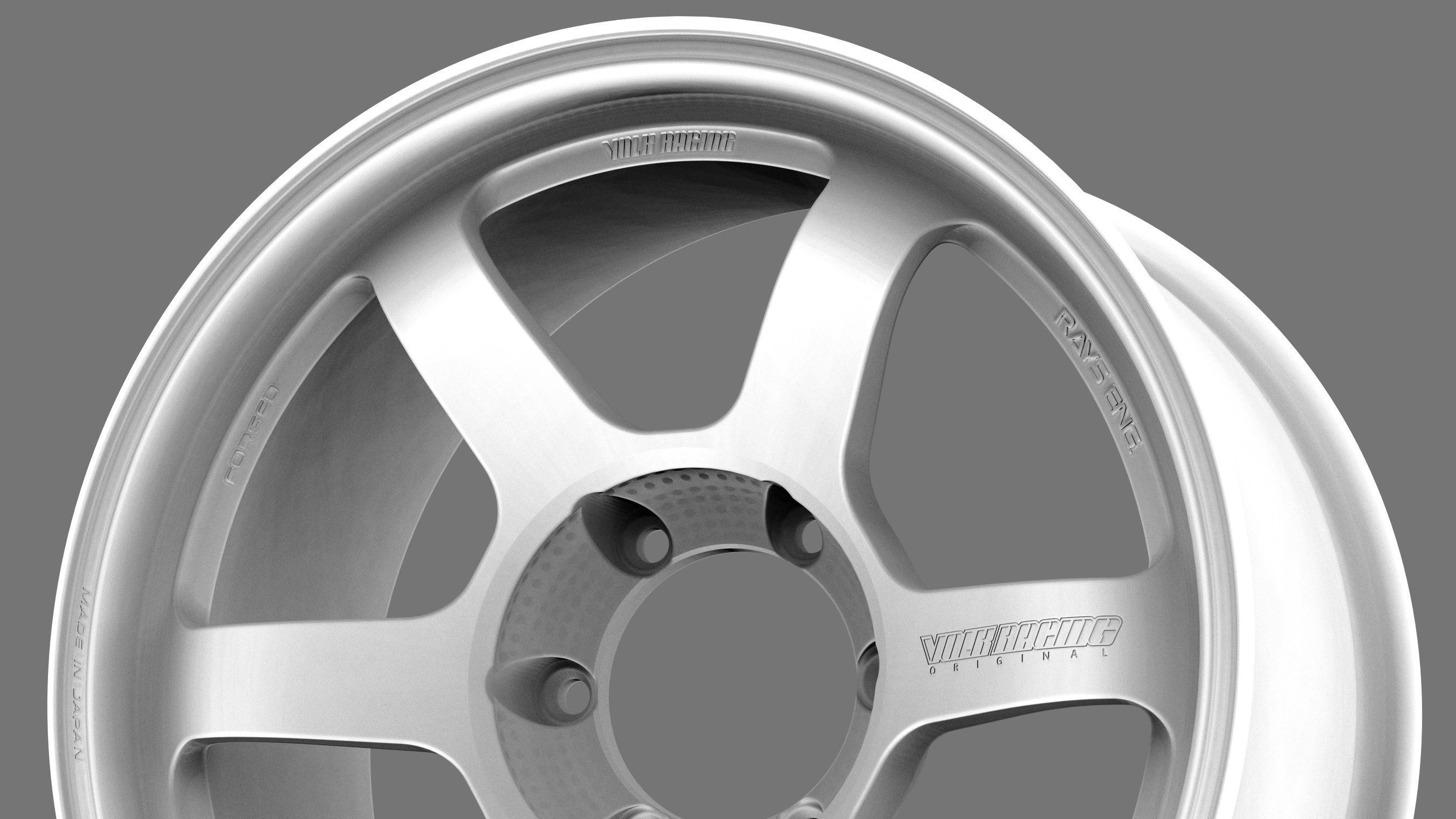 Volk RAYS TE37 Progressive Low-poly 3D model_12