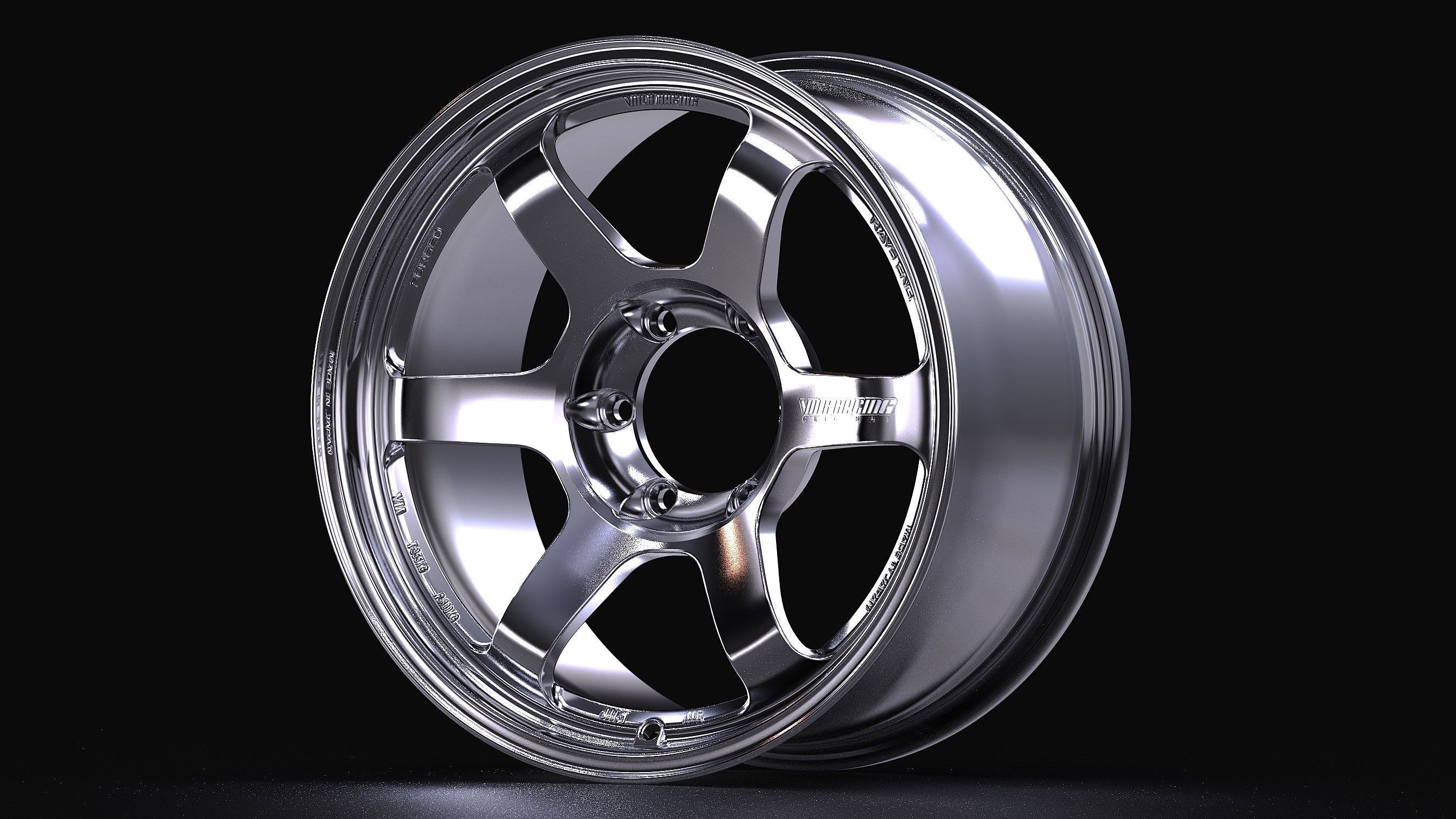 Volk RAYS TE37 Progressive Low-poly 3D model_3