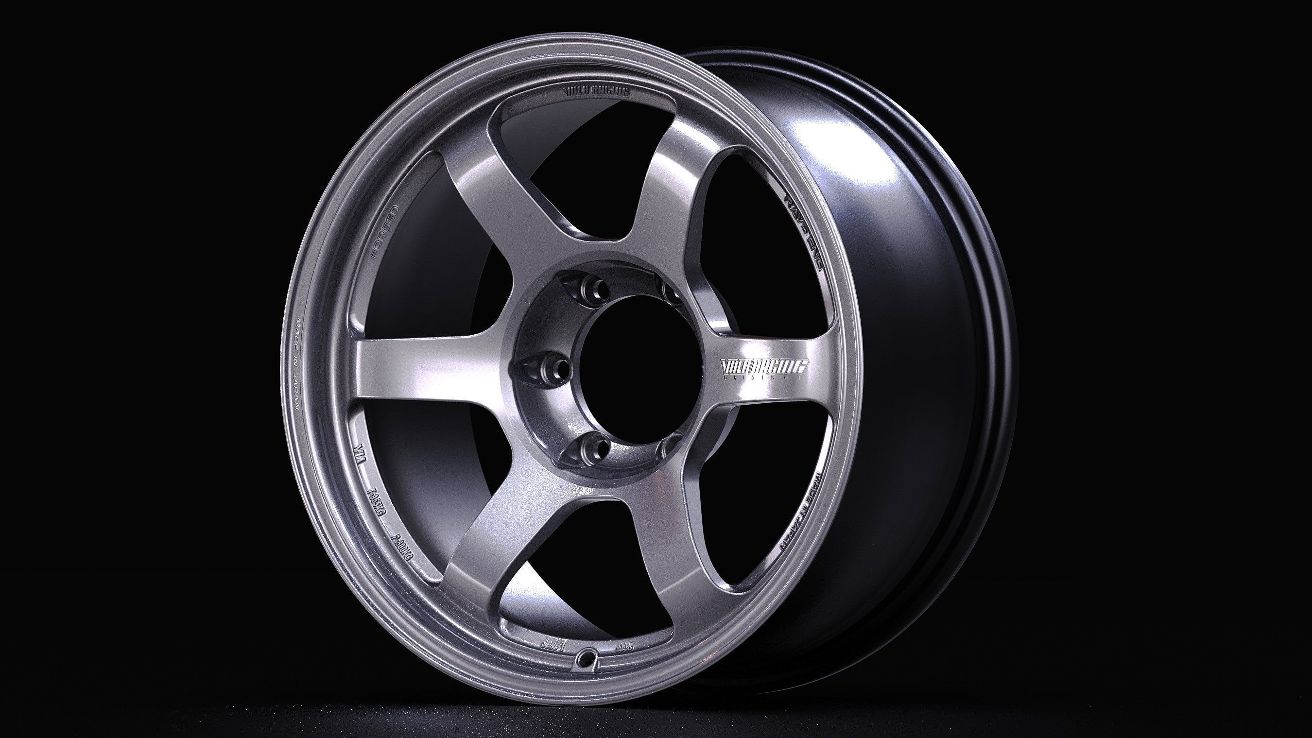 Volk RAYS TE37 Progressive Low-poly 3D model_1