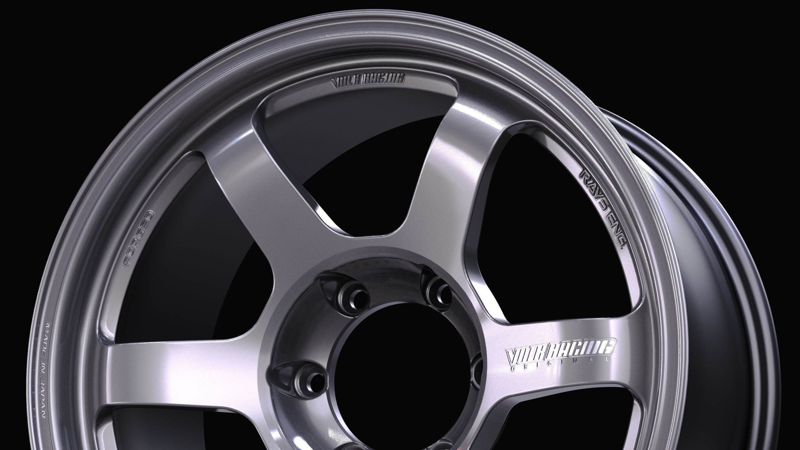 Volk RAYS TE37 Progressive Low-poly 3D model_8