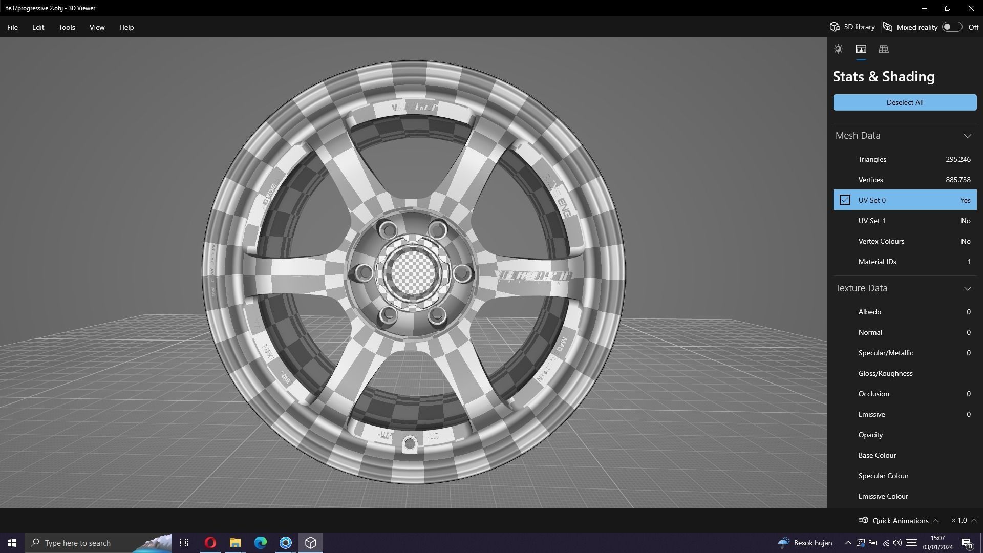 Volk RAYS TE37 Progressive Low-poly 3D model_18