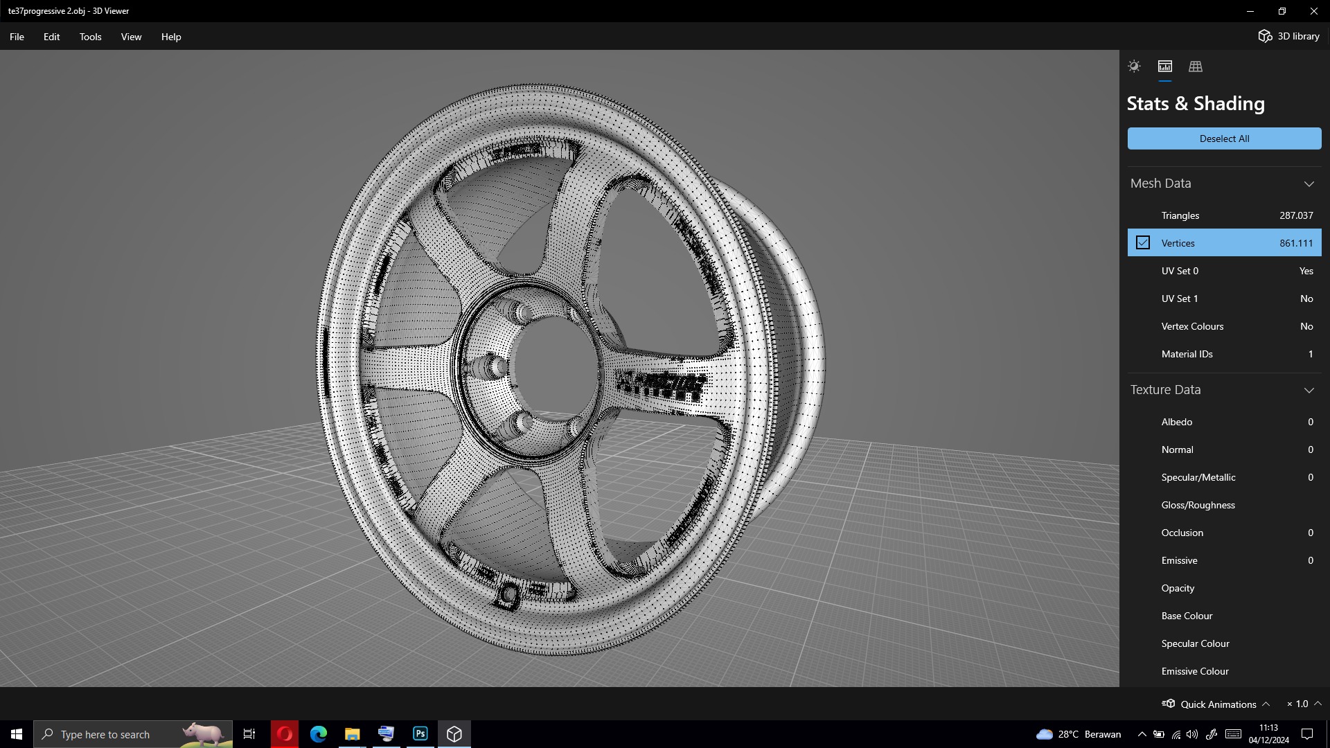 Volk RAYS TE37 Progressive Low-poly 3D model_19